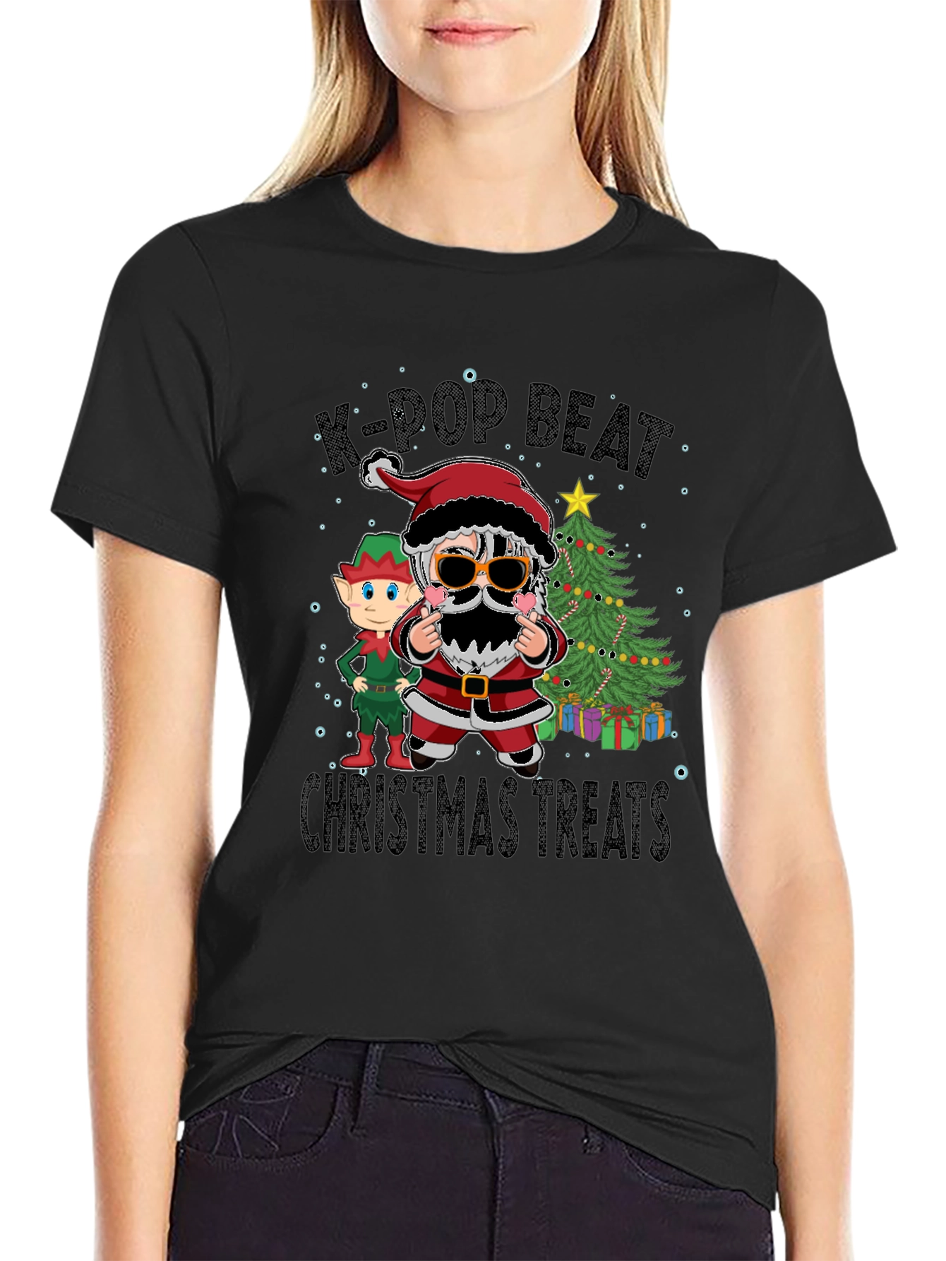 K-Pop Beat Christmas Treats Graphic Tee