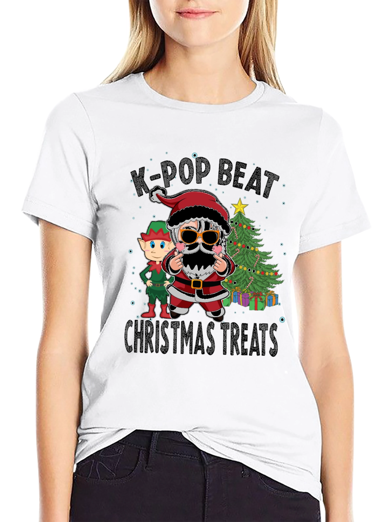 K-Pop Beat Christmas Treats Graphic Tee