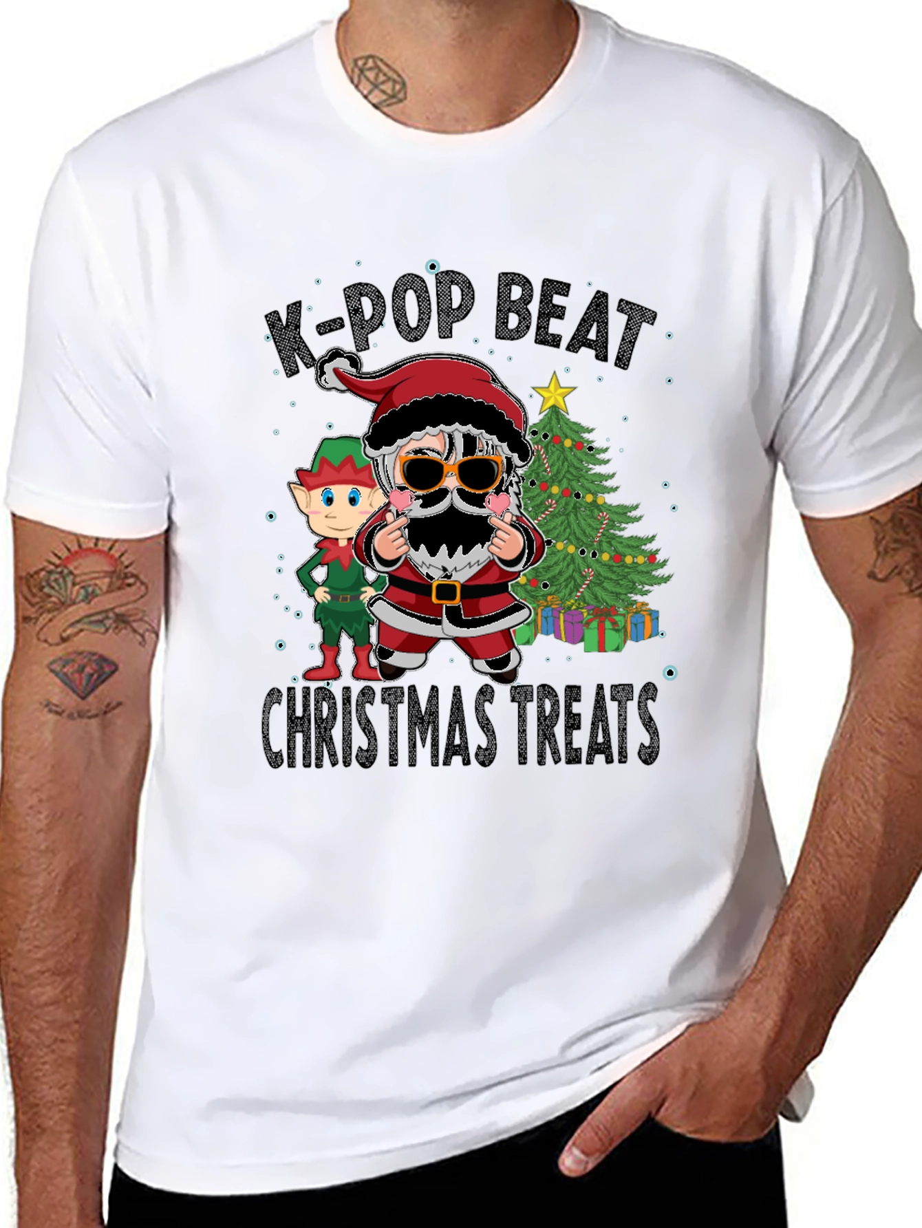 K-Pop Beat Christmas Treats Graphic Tee