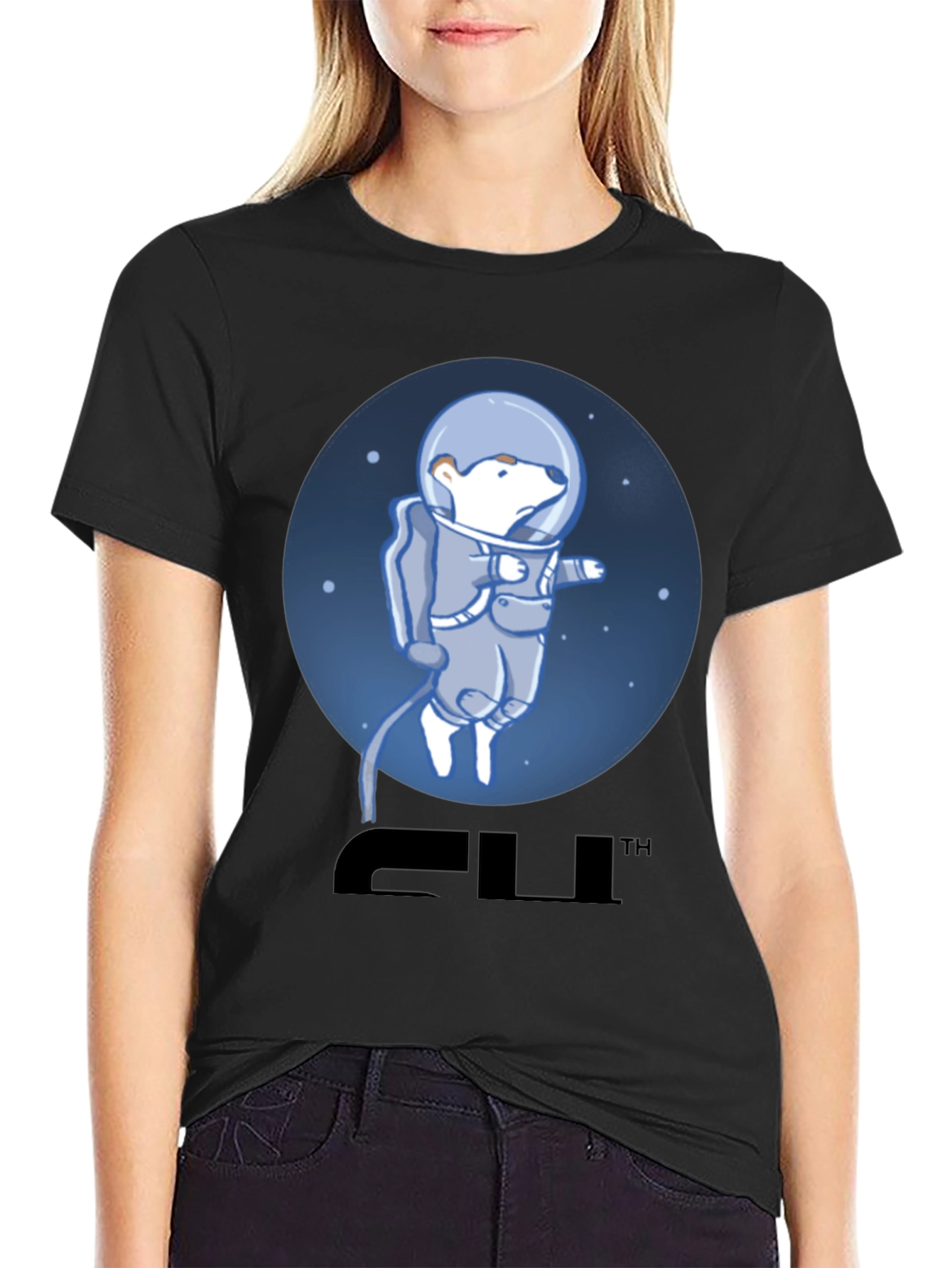 Bear Astronaut Graphic T-Shirt