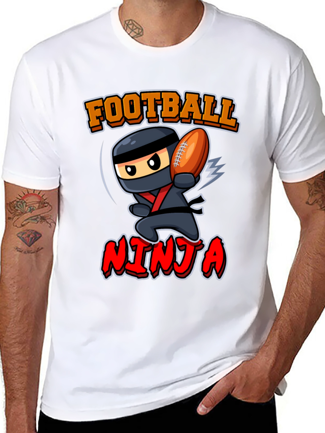Football Ninja Graphic T-Shirt