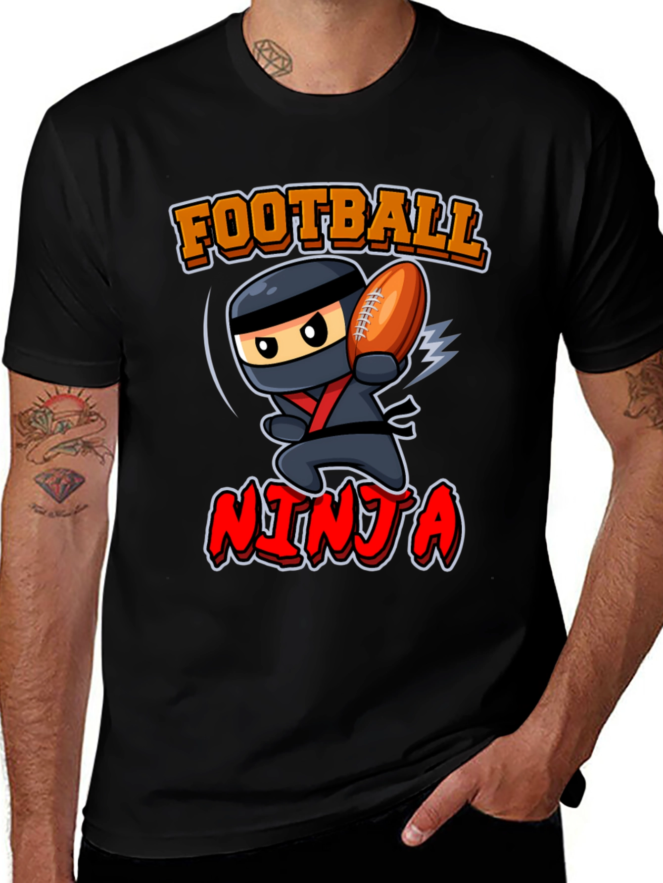 Football Ninja Graphic T-Shirt