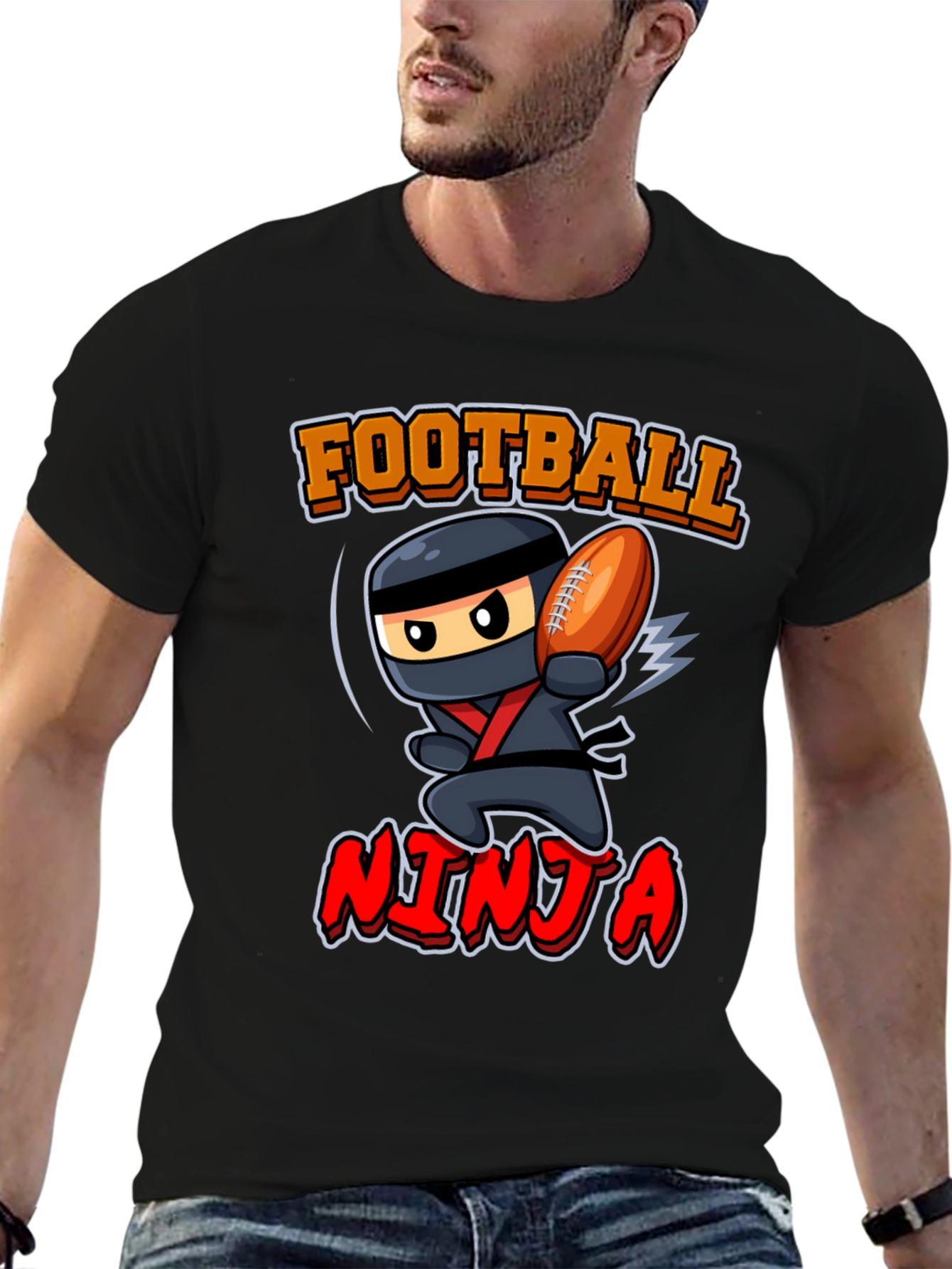 Football Ninja Graphic T-Shirt