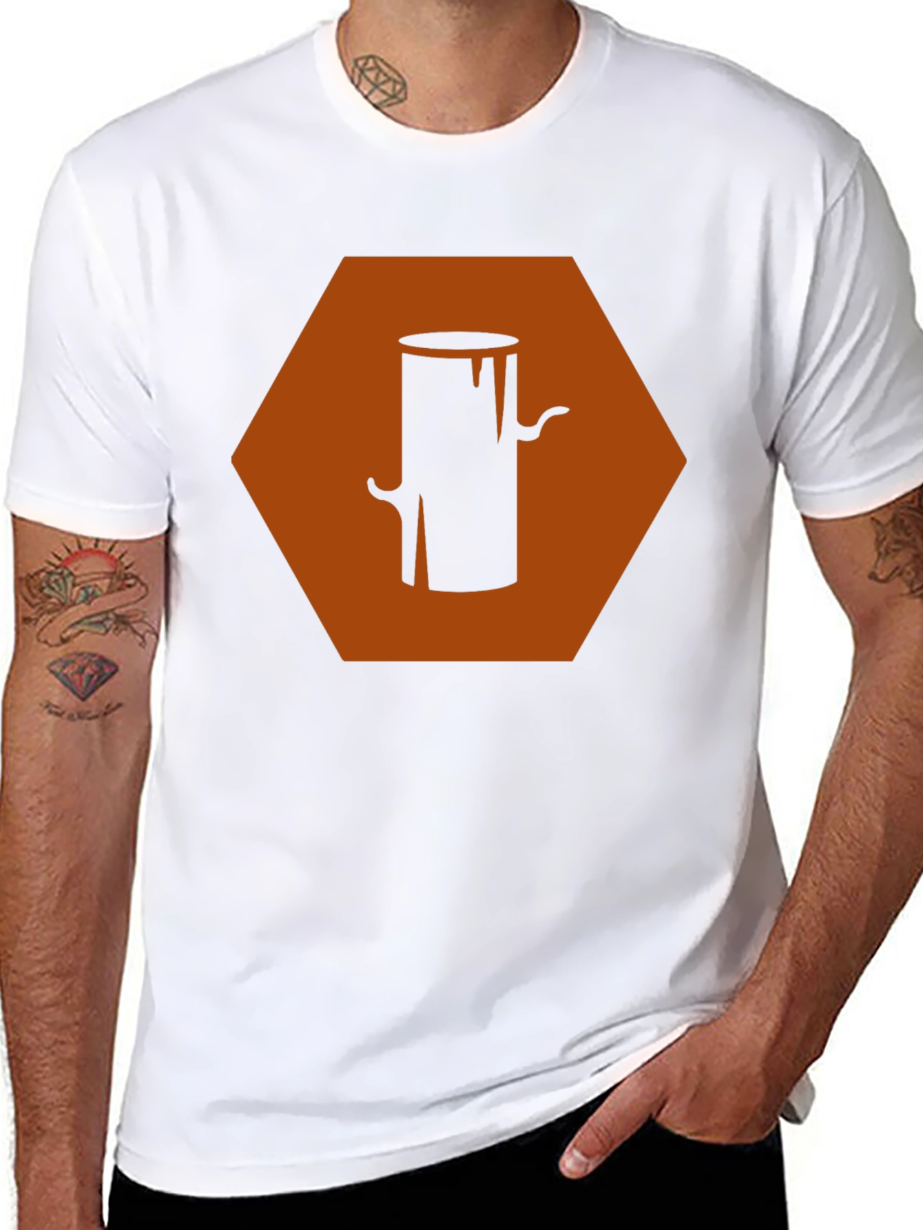 Geometric Wood Stump Graphic Tee