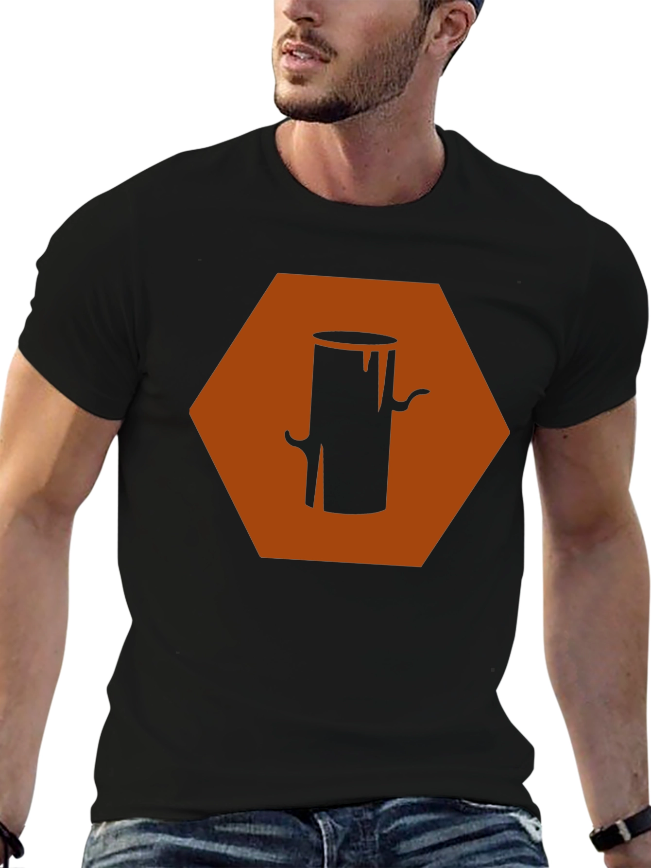 Geometric Wood Stump Graphic Tee