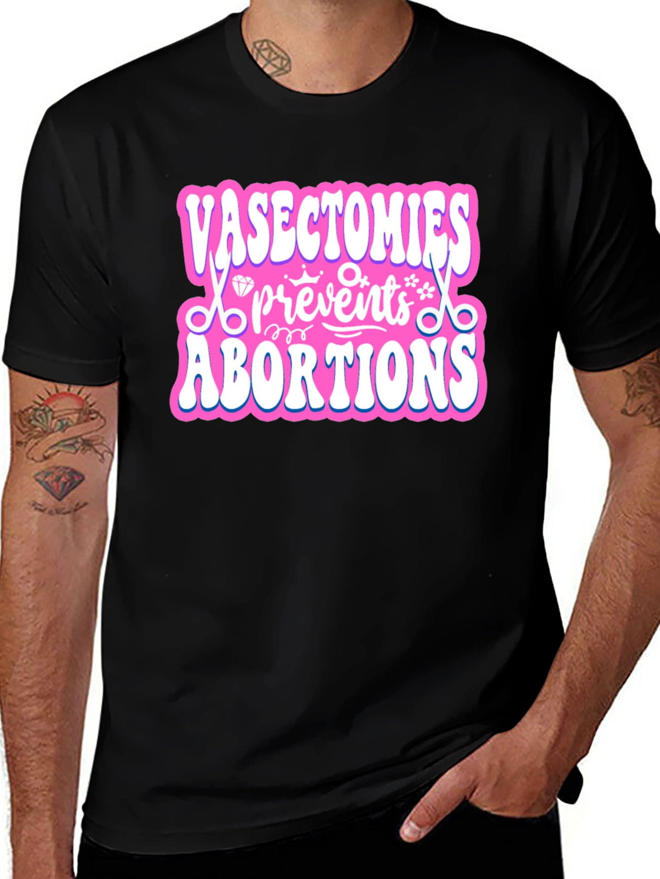 Vasectomies Prevent Abortions Graphic T-Shirt