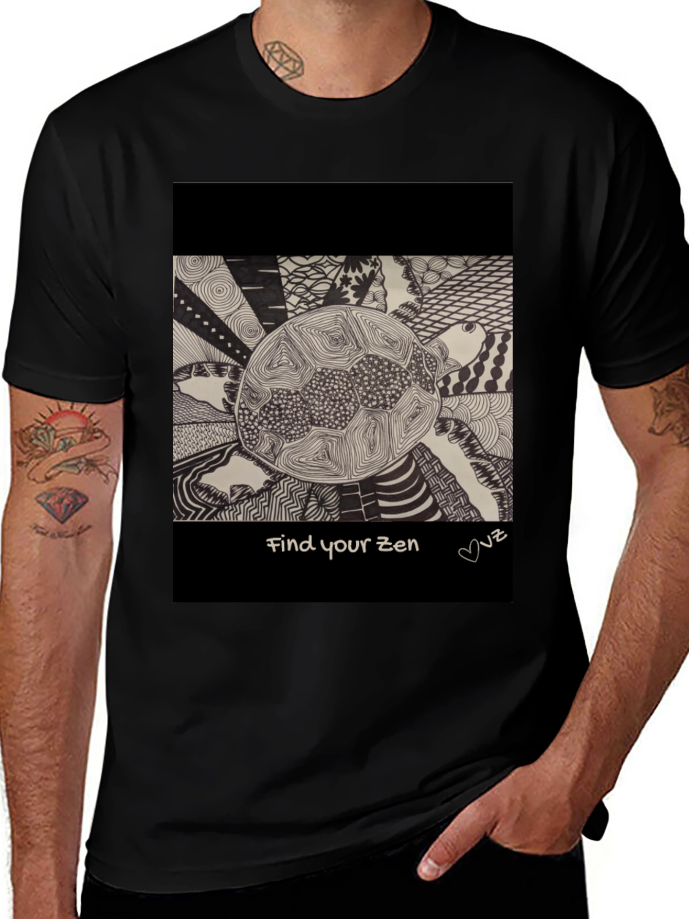 Find Your Zen Turtle Graphic T-Shirt
