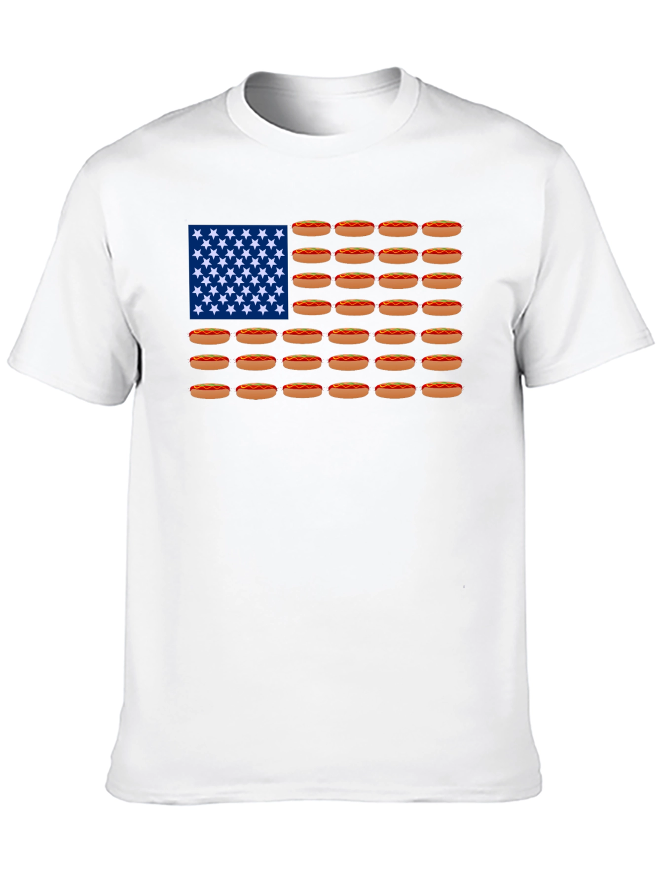 Hot Dog American Flag T-Shirt - Patriotic Apparel
