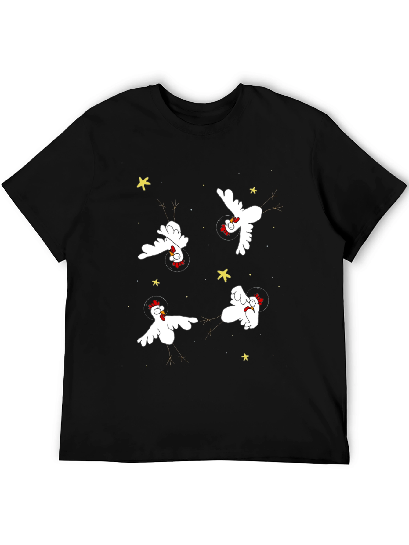 Space Chickens T-Shirt - Black