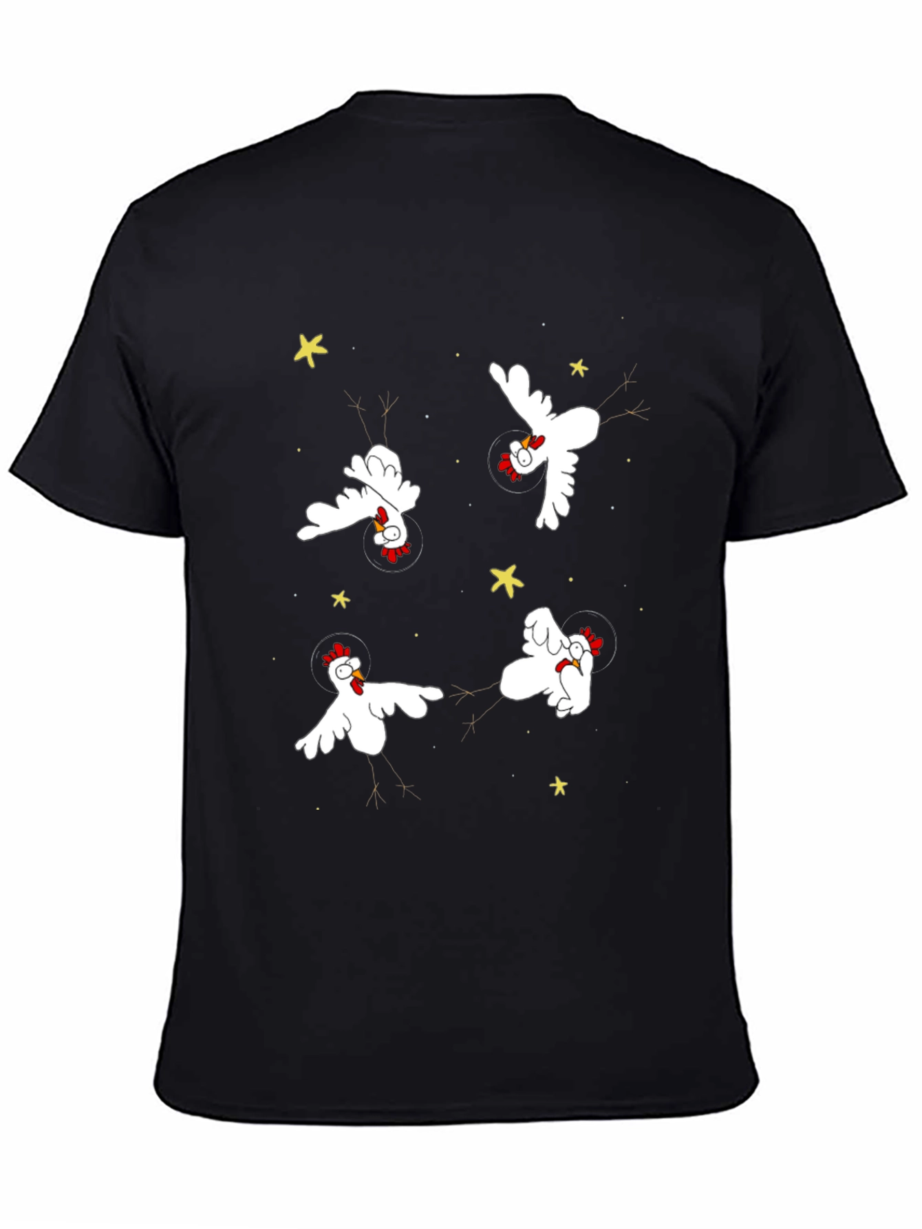 Space Chickens T-Shirt - Black