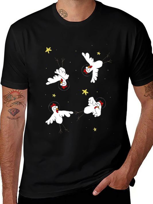 Space Chickens T-Shirt - Black