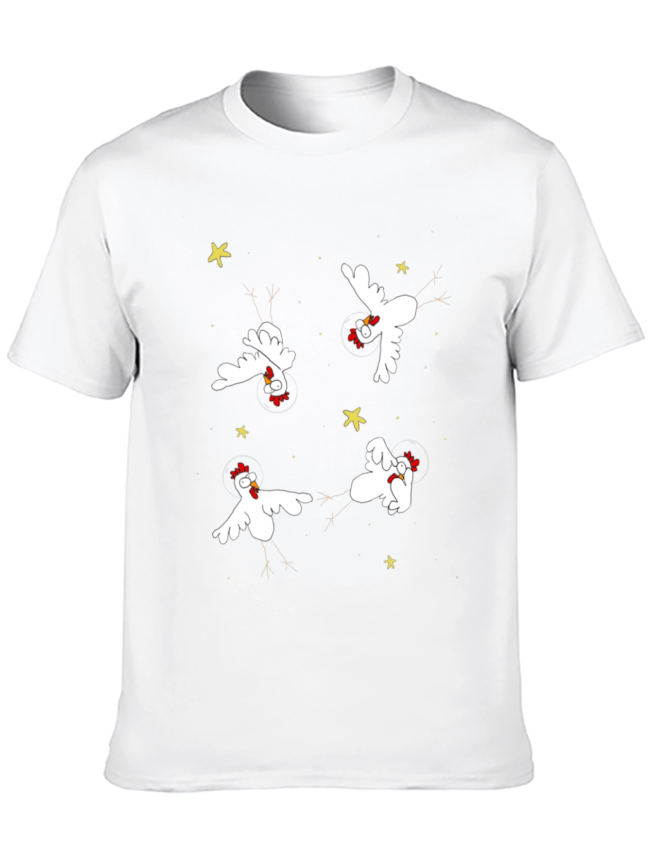 Space Chickens T-Shirt - Black