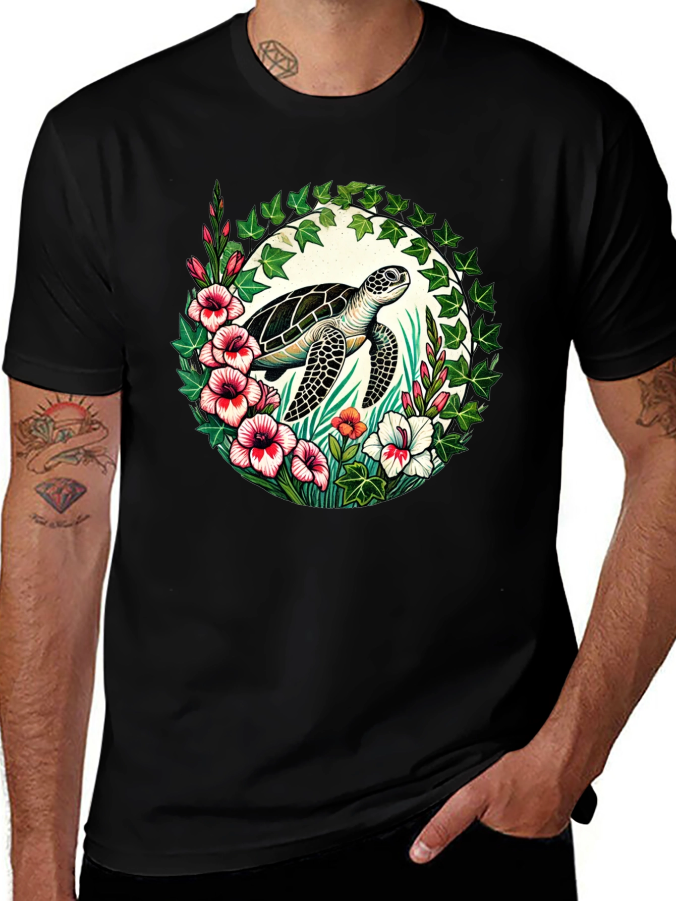 Turtle Floral T-Shirt