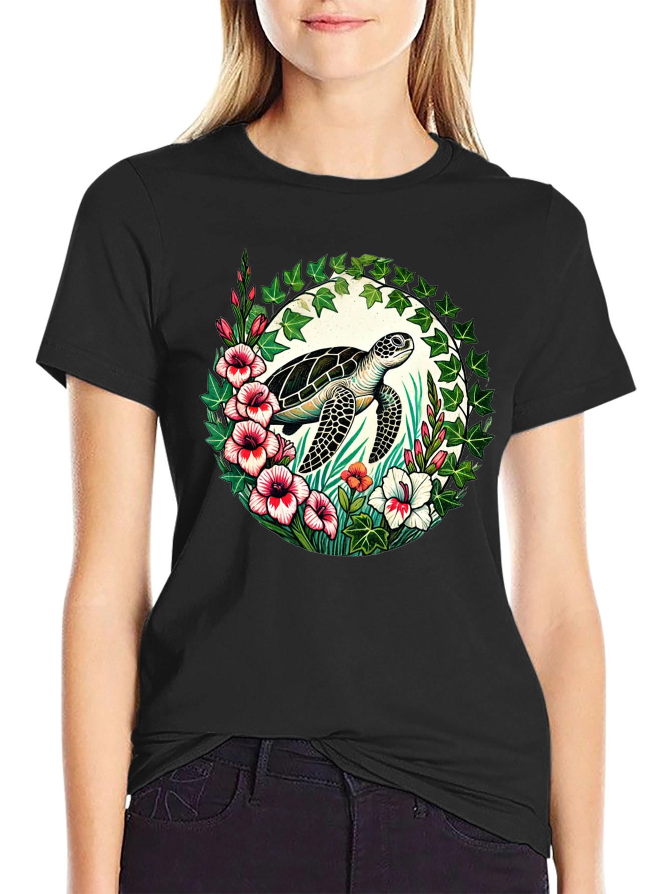 Turtle Floral T-Shirt