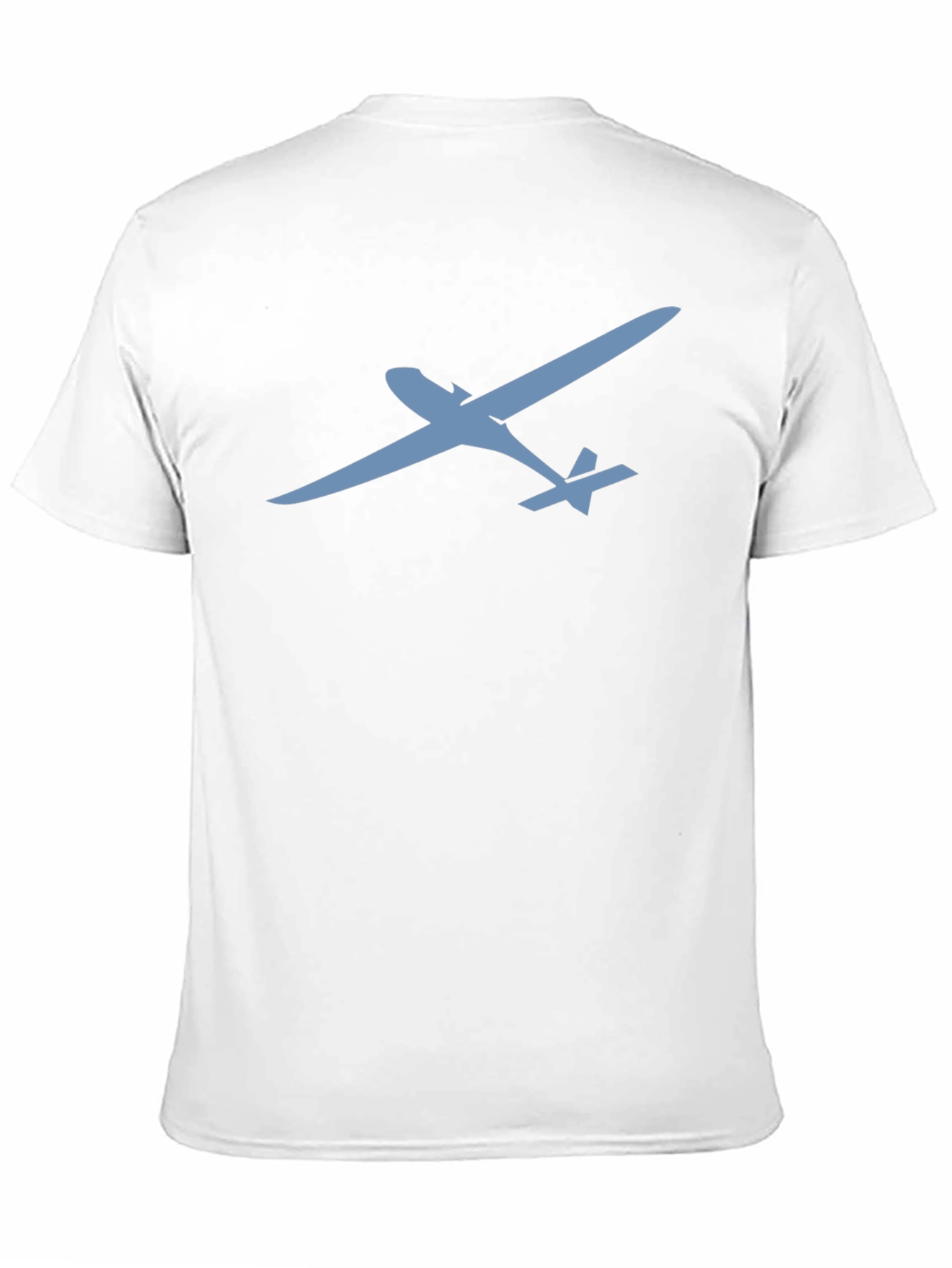 Black T-Shirt with Glider Airplane Design