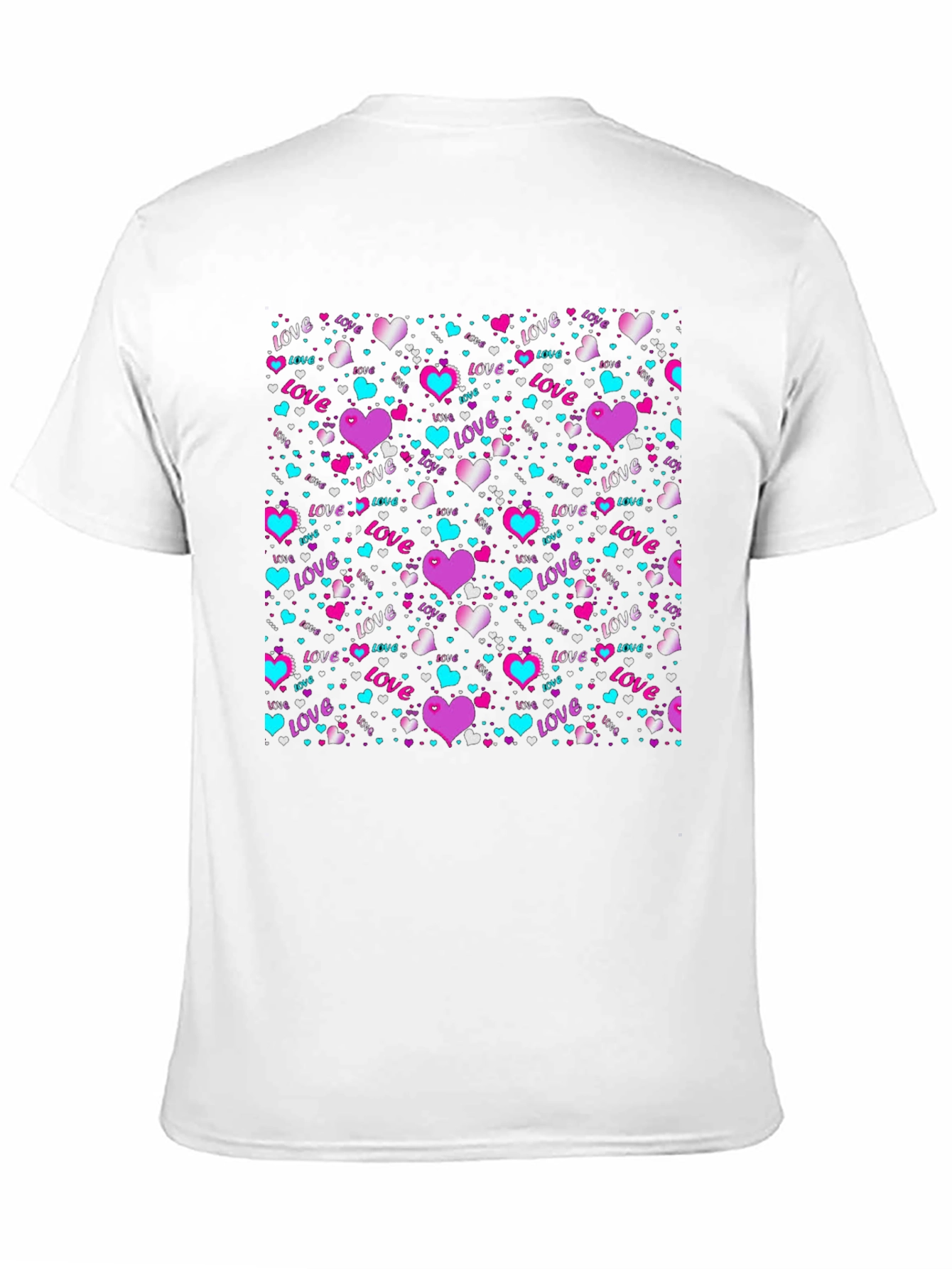 Love Heart Pattern T-Shirt - Valentines Day Gift