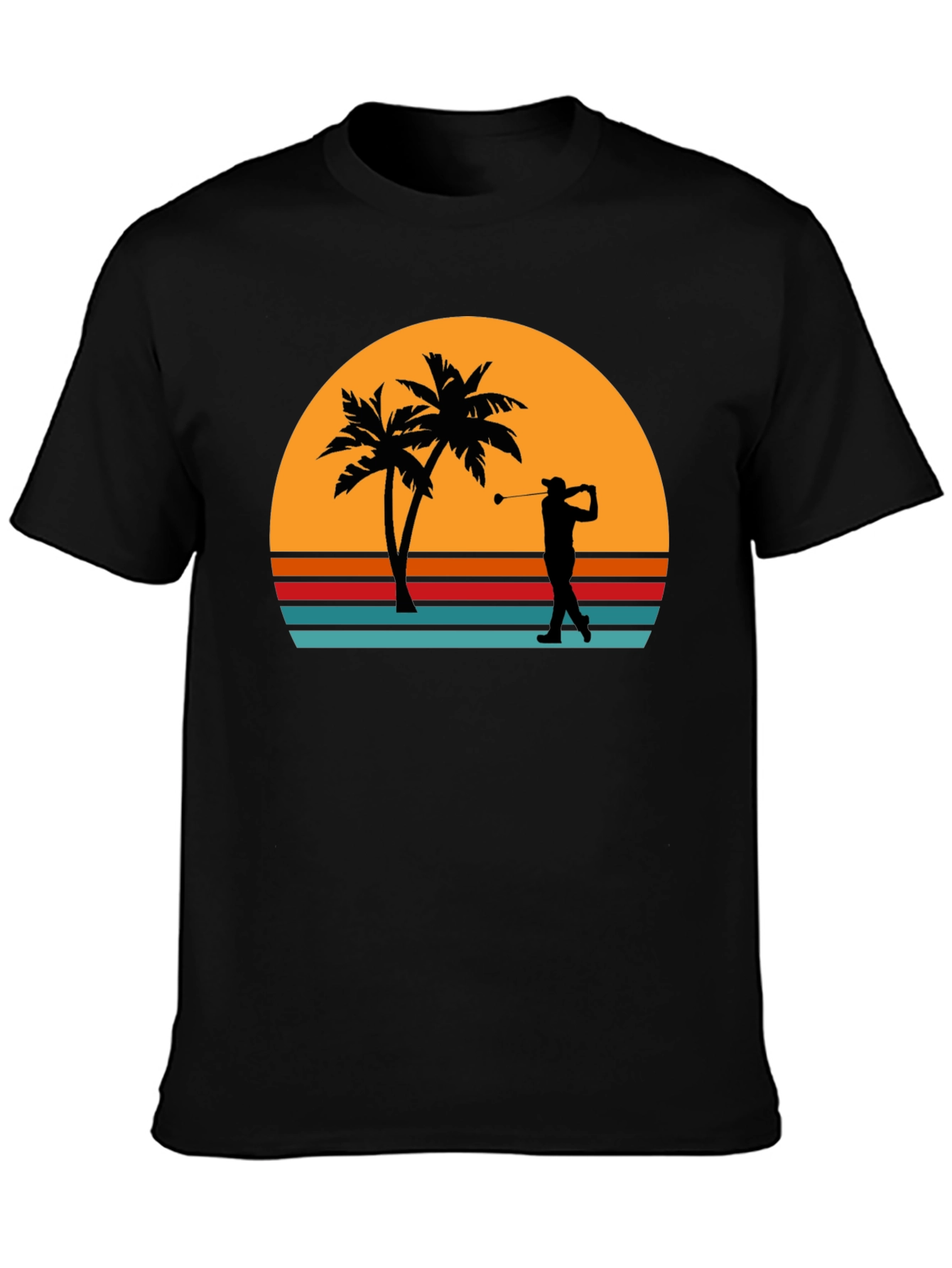 Tropical Sunset Golfer T-Shirt