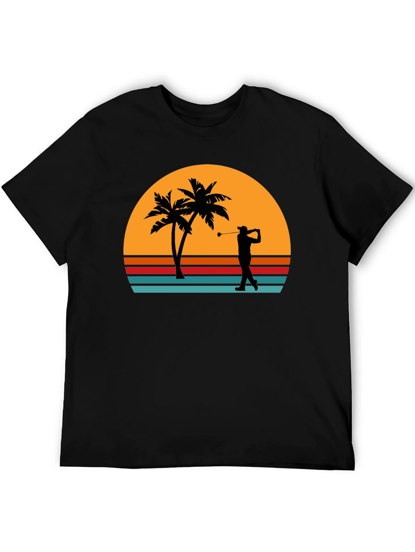Tropical Sunset Golfer T-Shirt