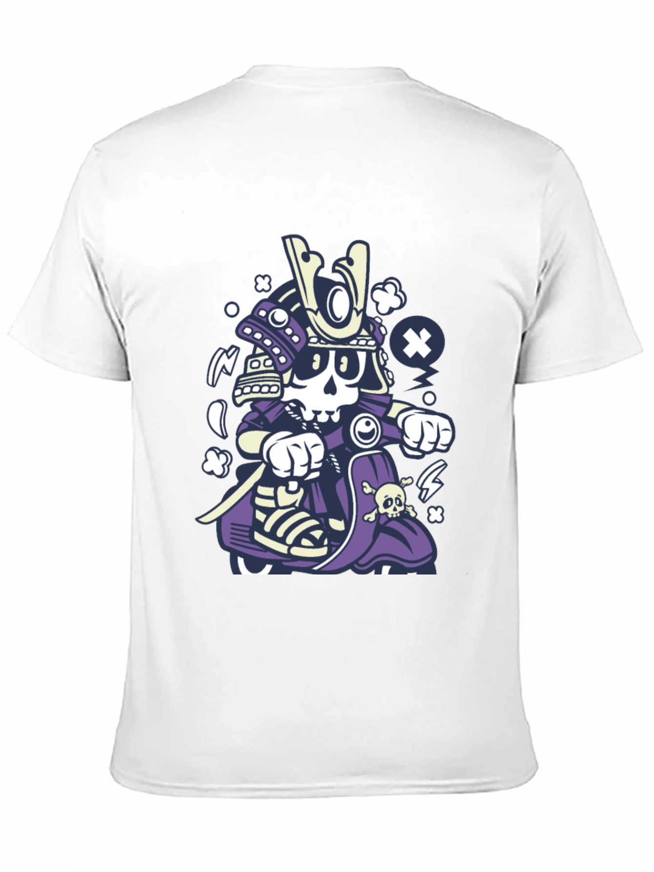 Skull Samurai Rider Black T-Shirt
