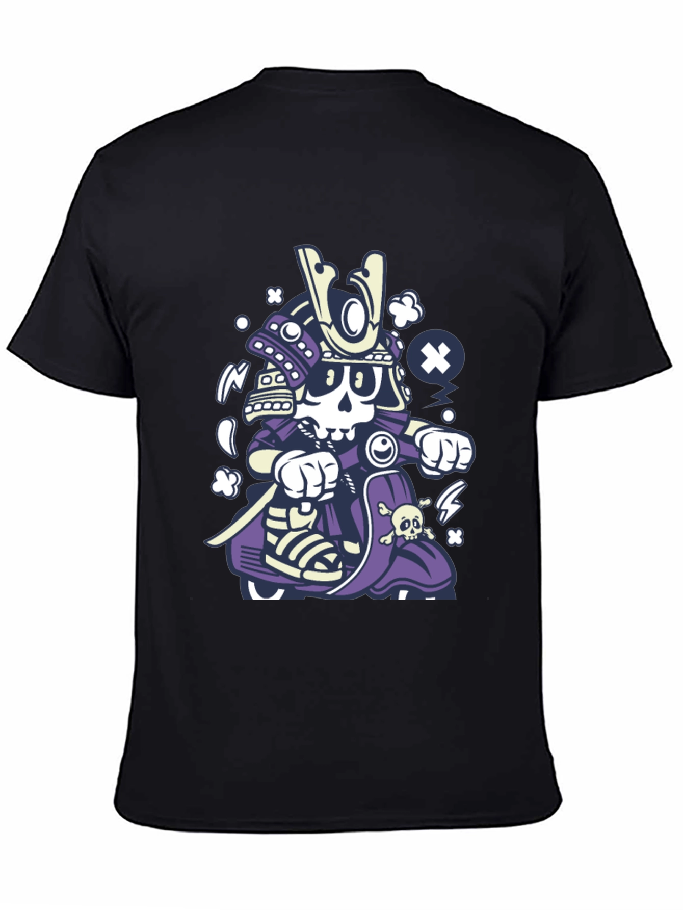 Skull Samurai Rider Black T-Shirt