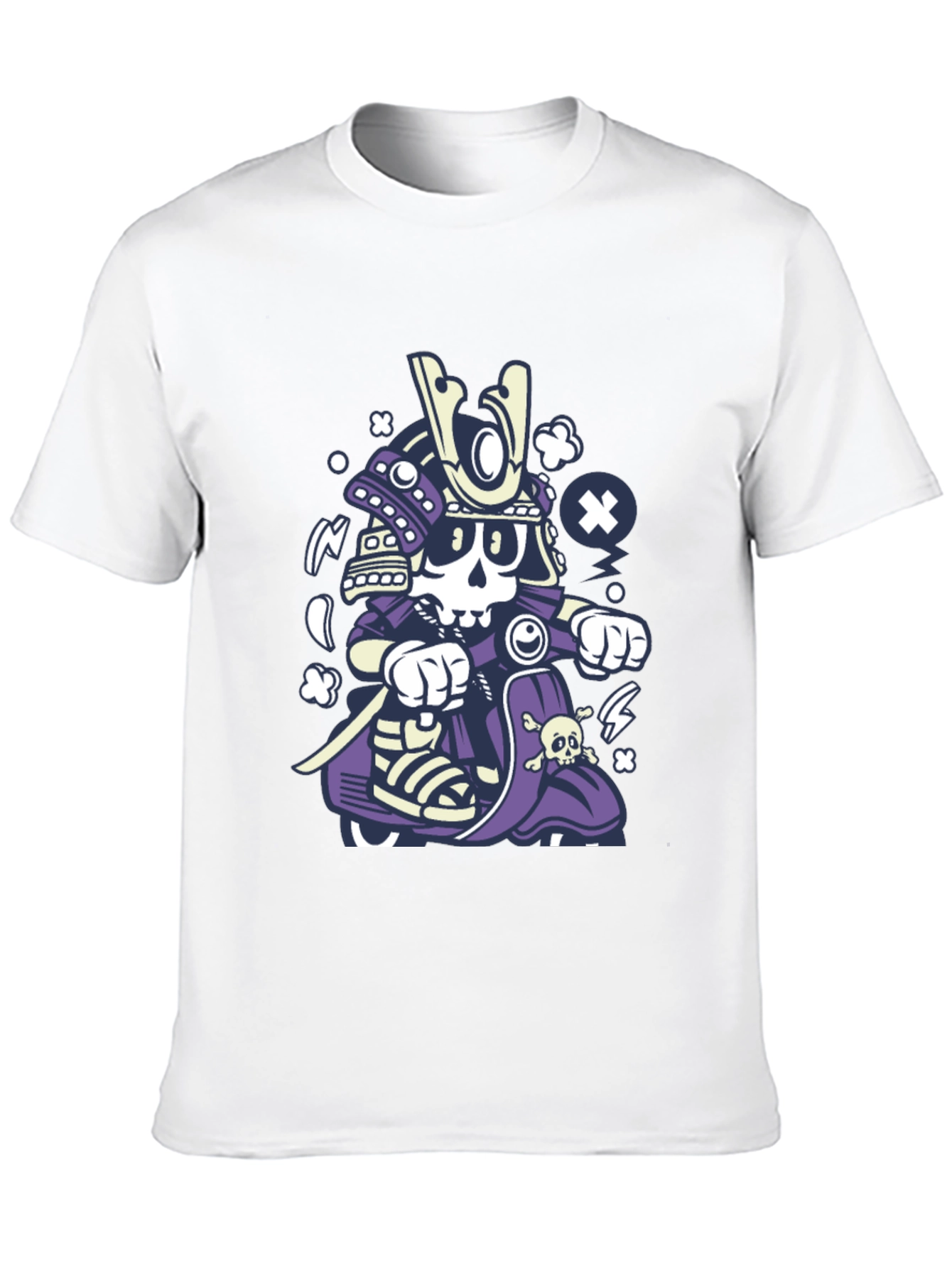 Skull Samurai Rider Black T-Shirt