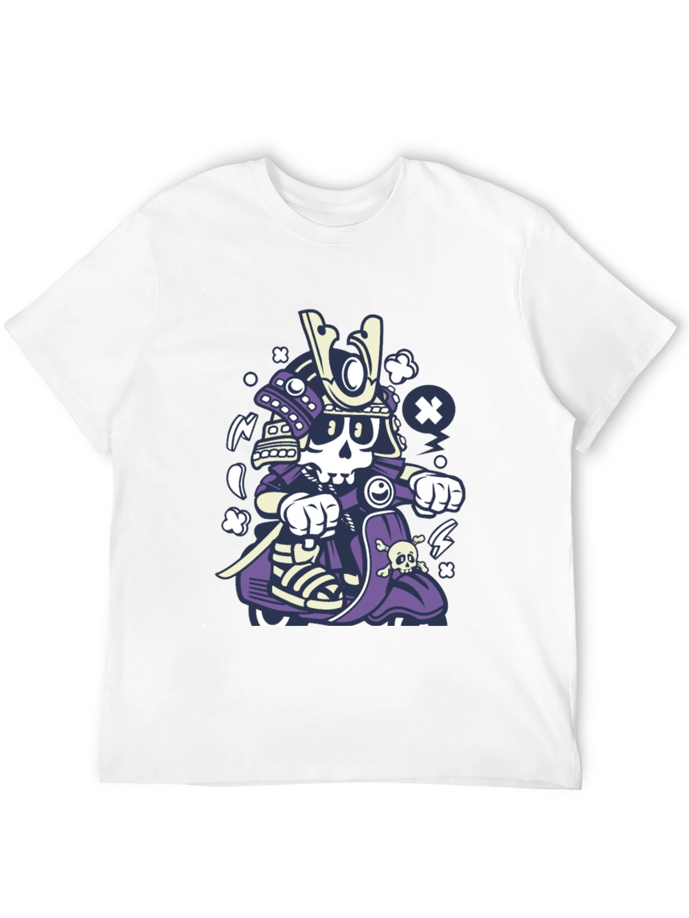 Skull Samurai Rider Black T-Shirt