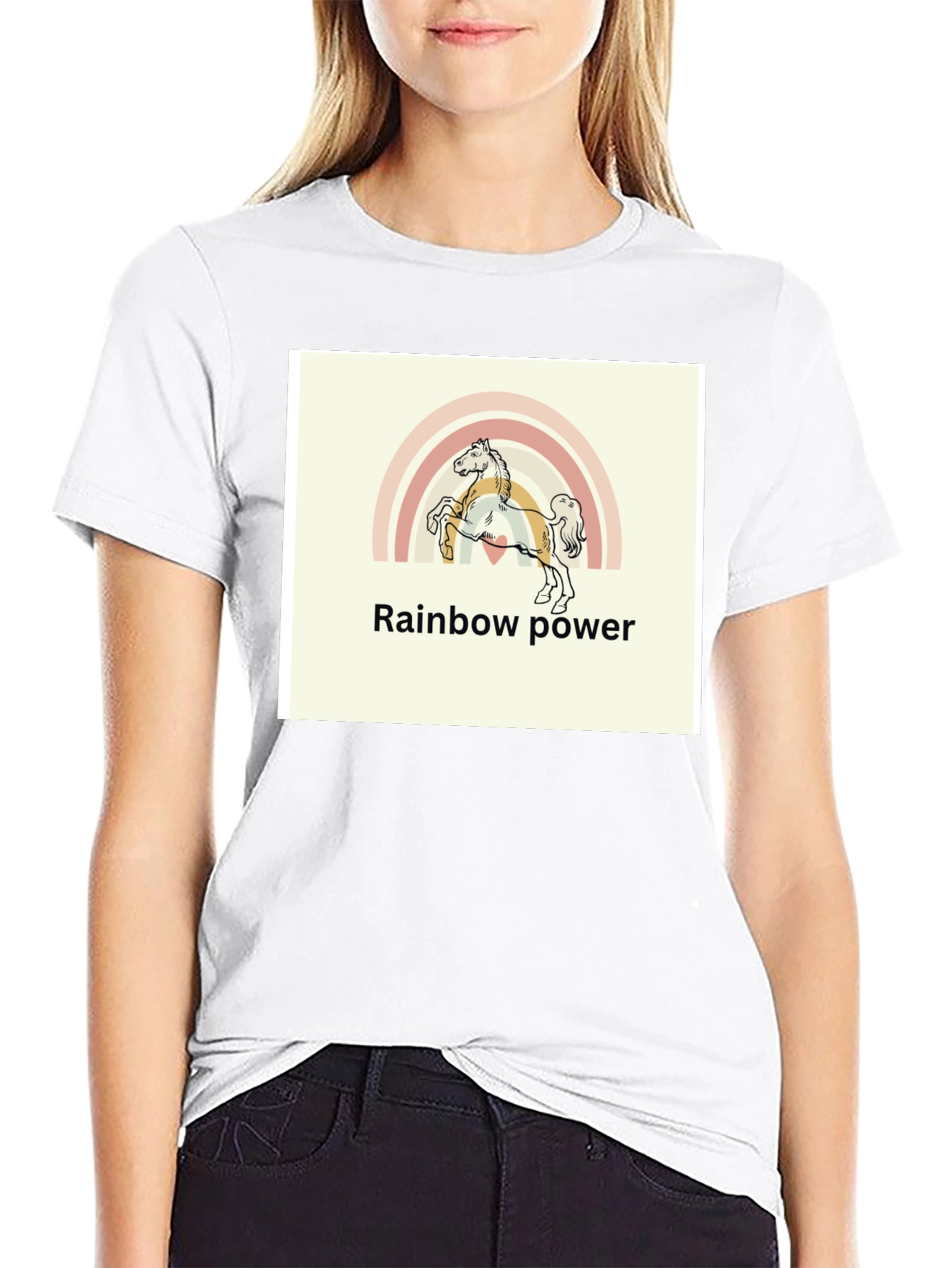 Rainbow Power Horse T-Shirt