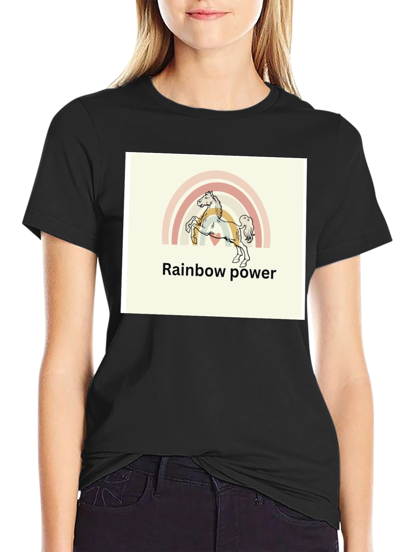 Rainbow Power Horse T-Shirt