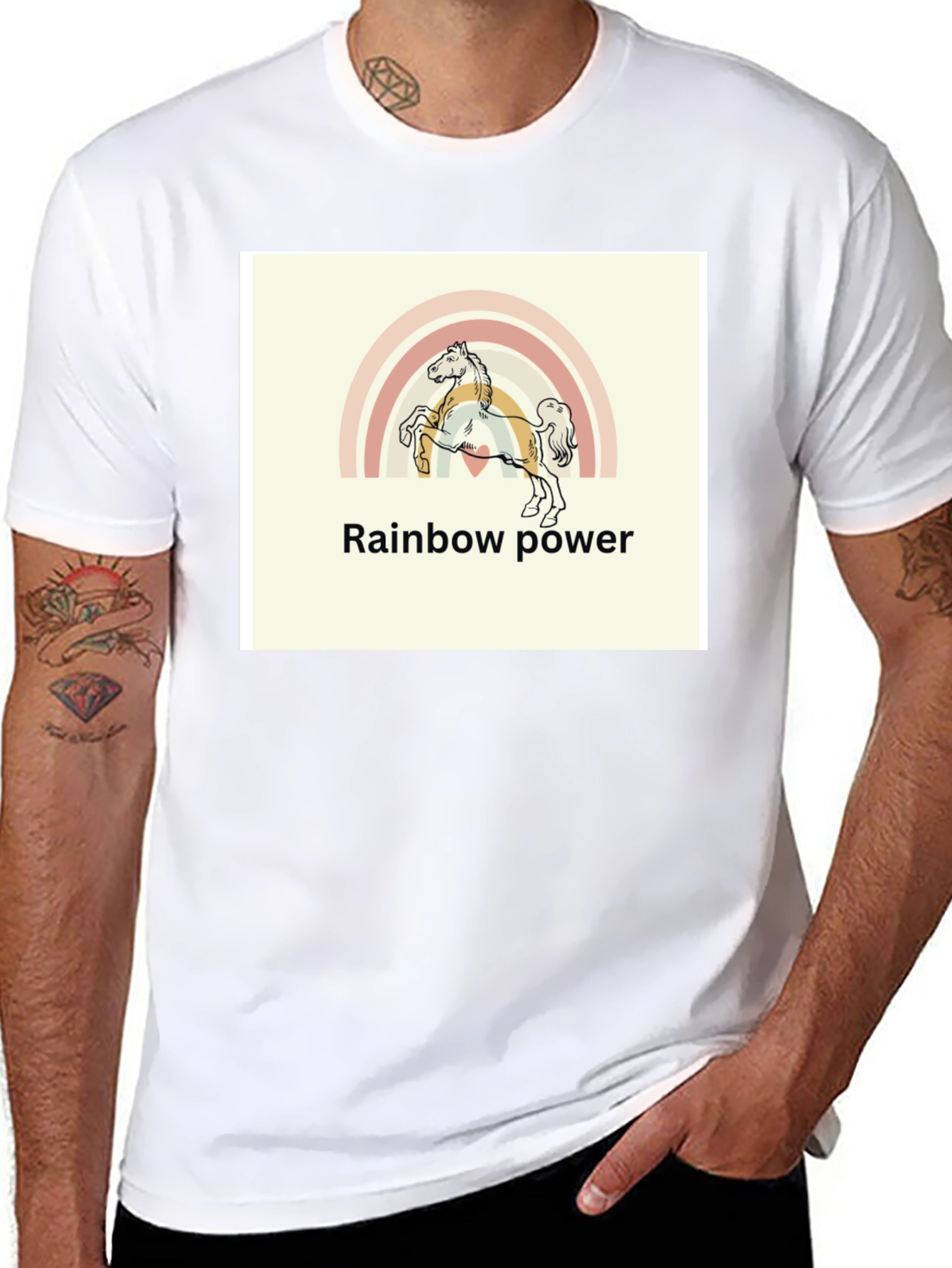 Rainbow Power Horse T-Shirt