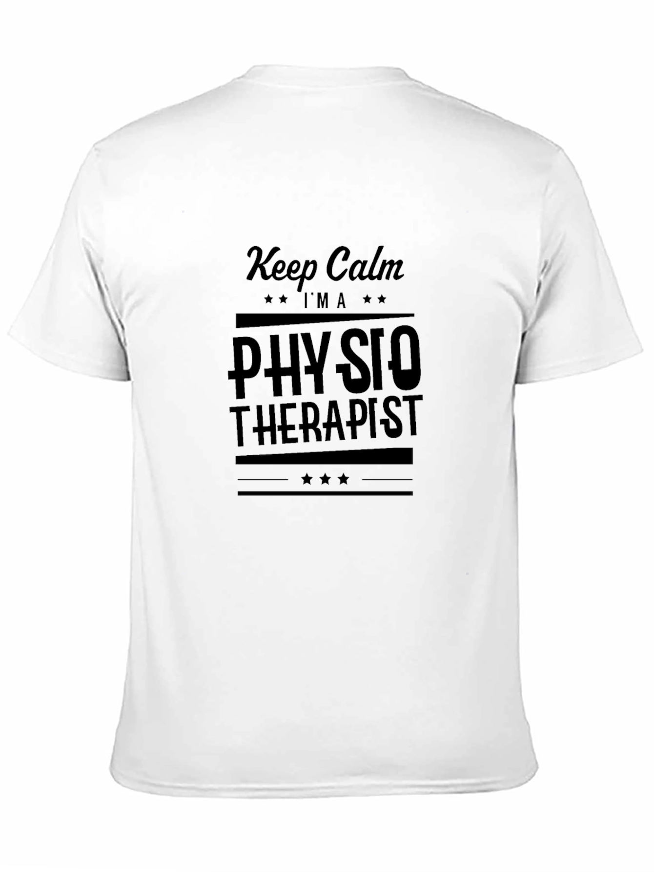 Keep Calm Physio Therapist Black Tee