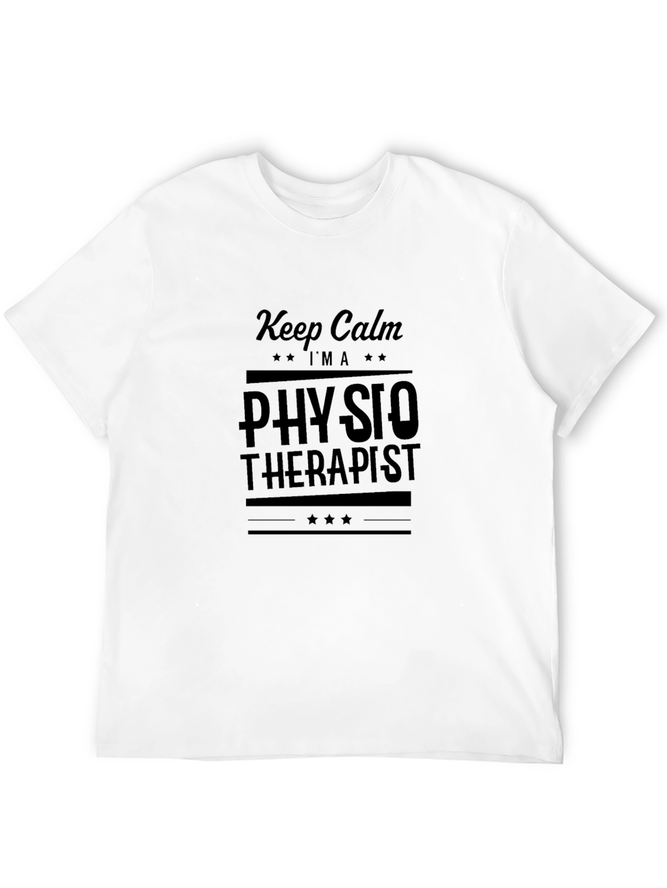Keep Calm Physio Therapist Black Tee
