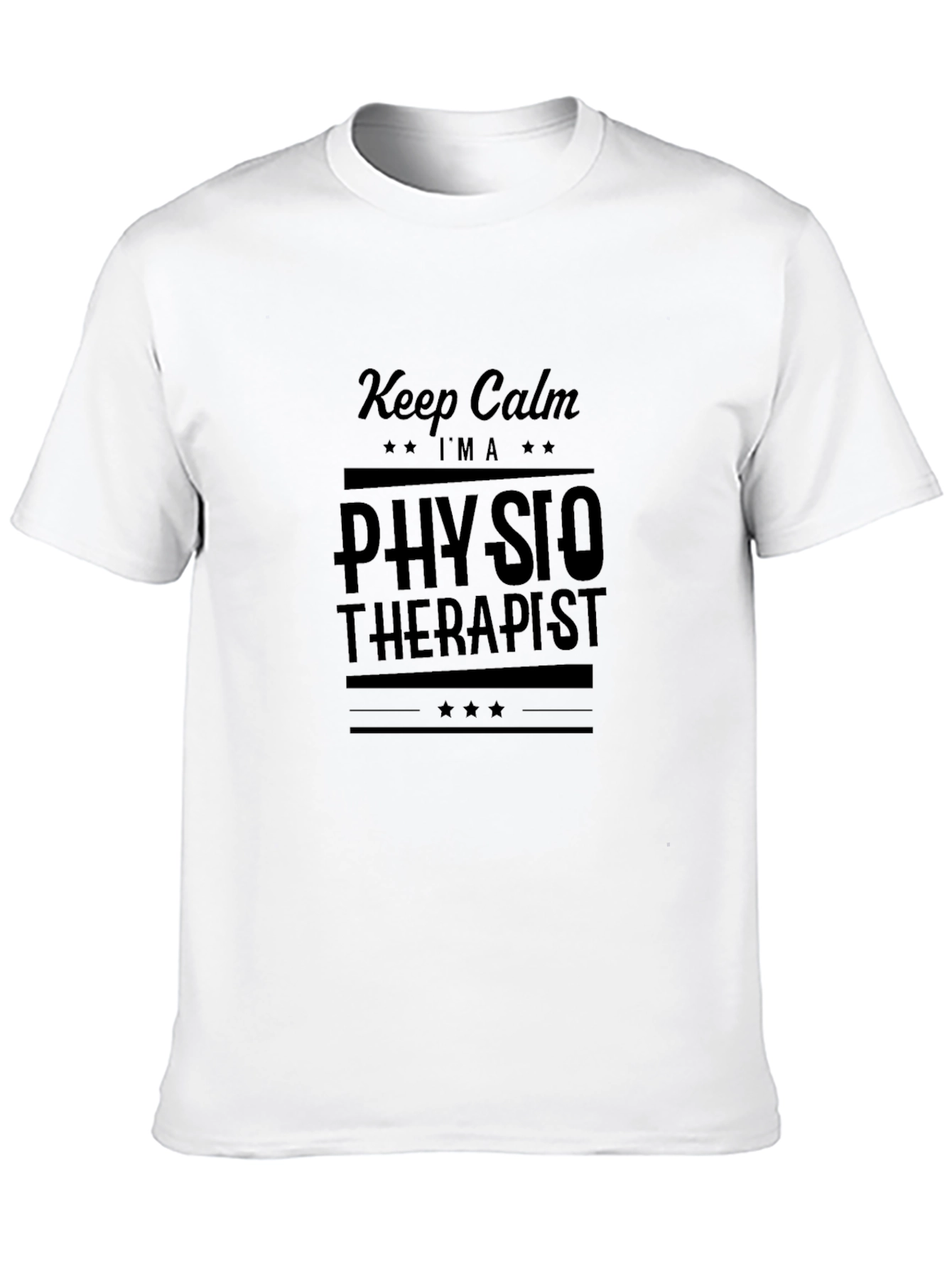 Keep Calm Physio Therapist Black Tee