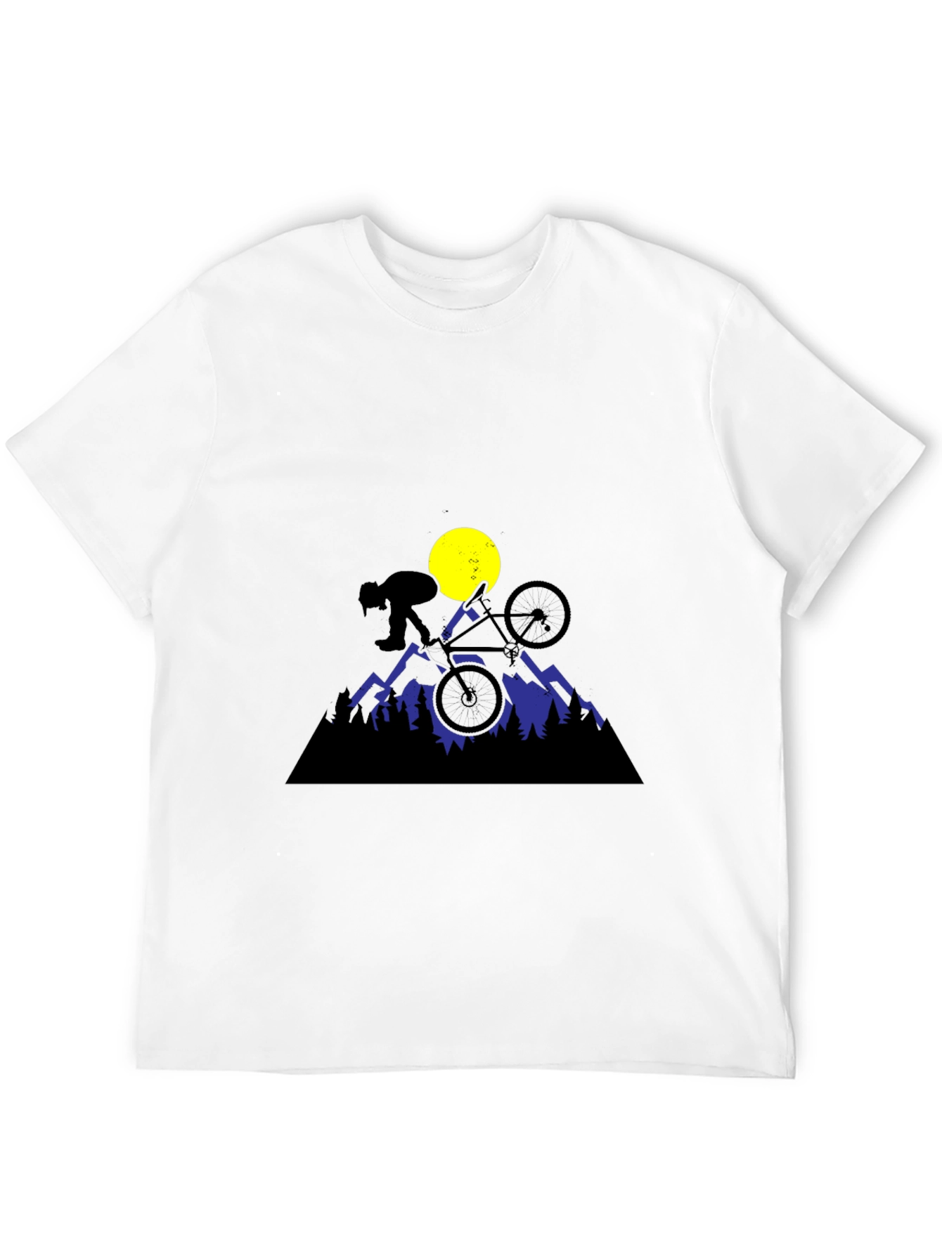 Mountain Biker Tee - Black Graphic T-Shirt
