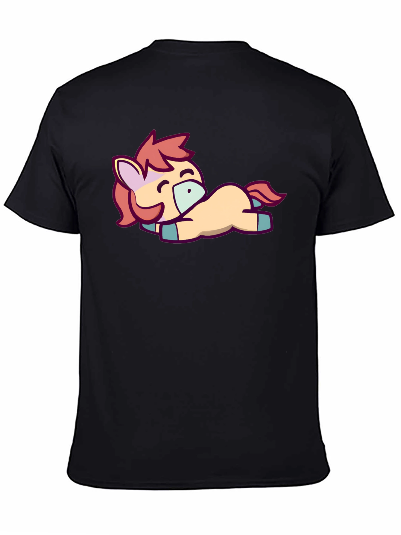 Cute Pony Graphic Tee - Black T-Shirt