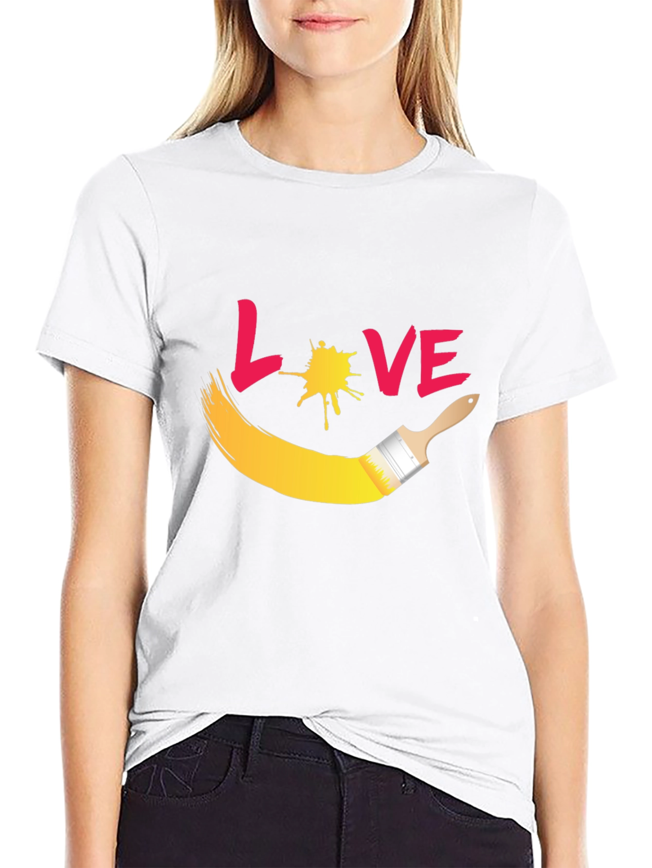 Love Painting Graphic T-Shirt - Artsy Tee