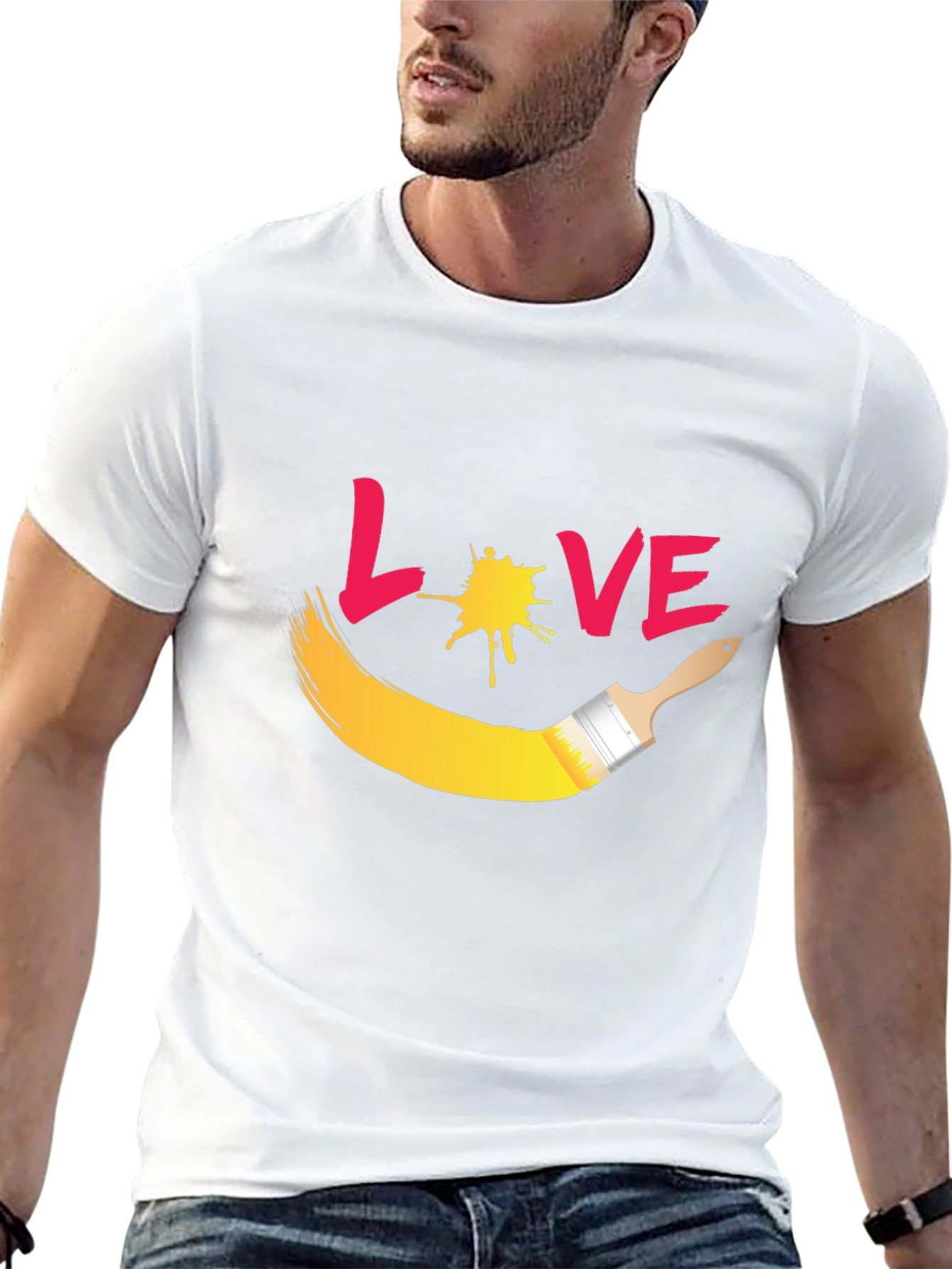 Love Painting Graphic T-Shirt - Artsy Tee