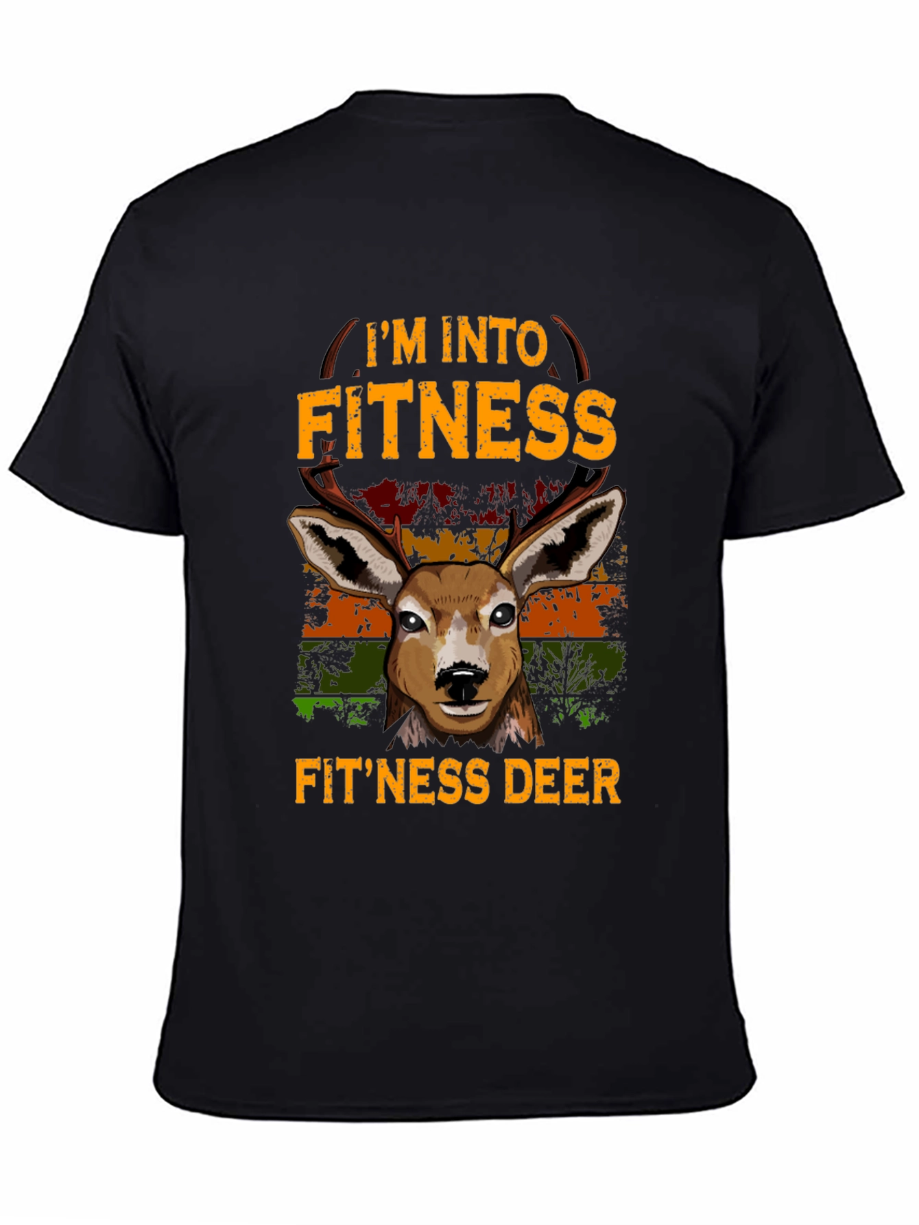 Fitness Deer Graphic T-Shirt - Im Into Fitness Tee