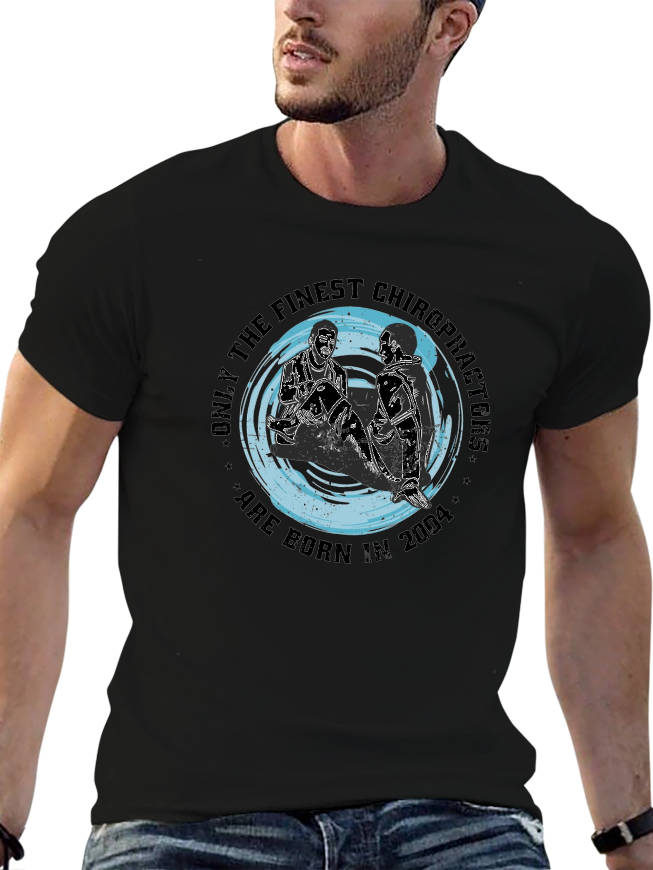 Finest Chiropractors Born in 2004 Black T-Shirt