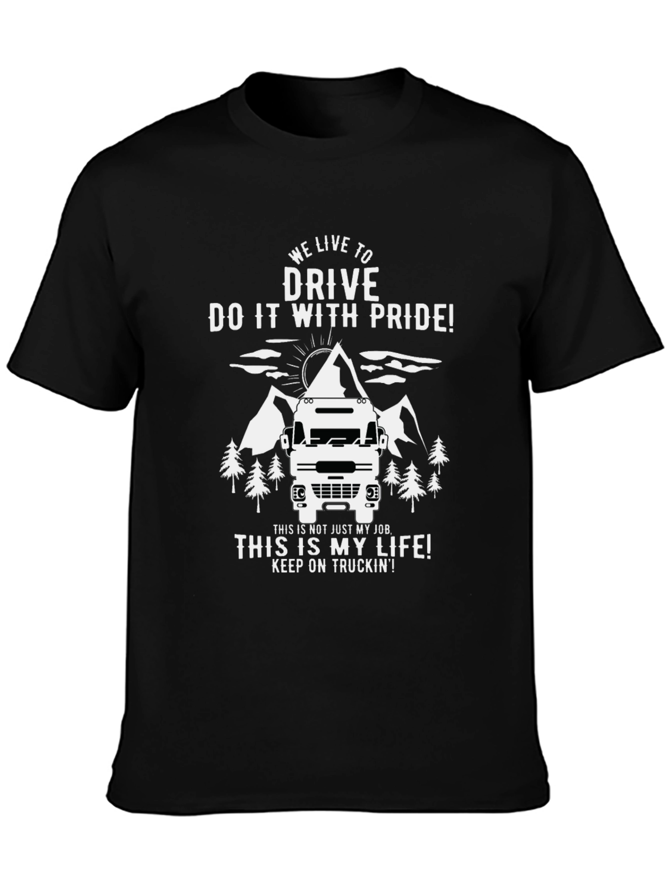 Trucker Pride Graphic Tee - We Live to Drive
