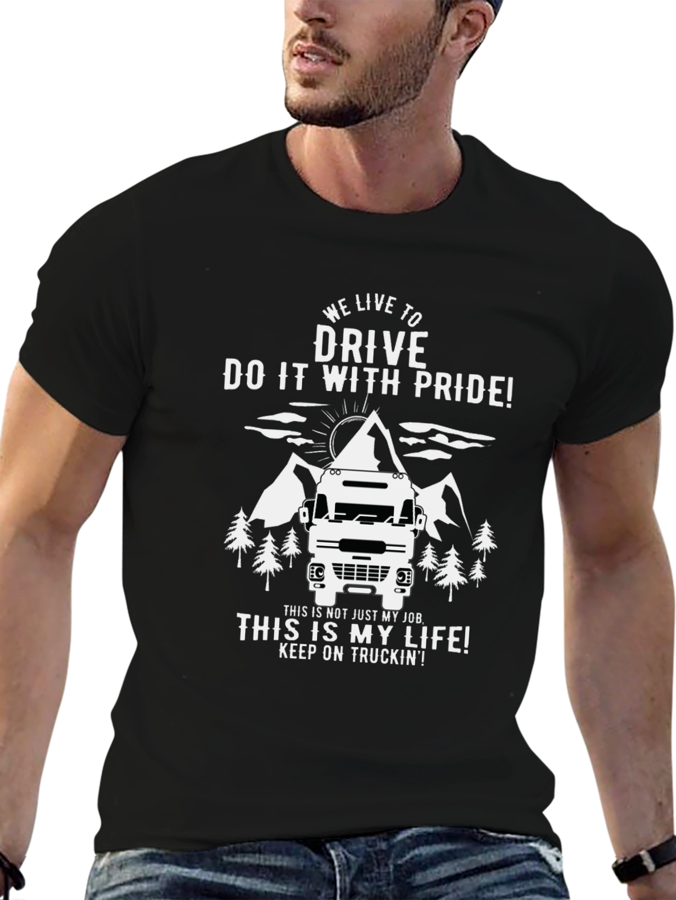 Trucker Pride Graphic Tee - We Live to Drive