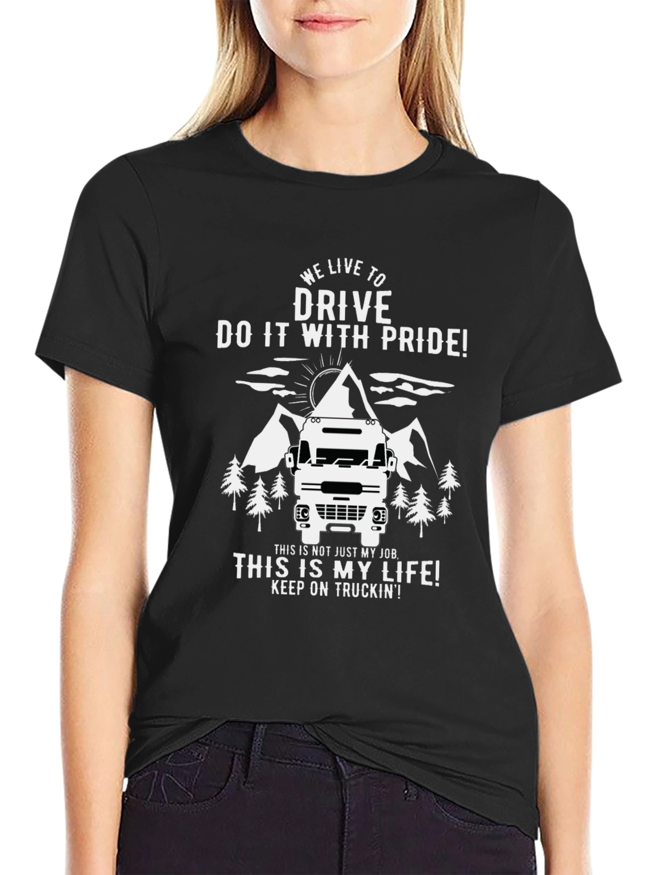 Trucker Pride Graphic Tee - We Live to Drive