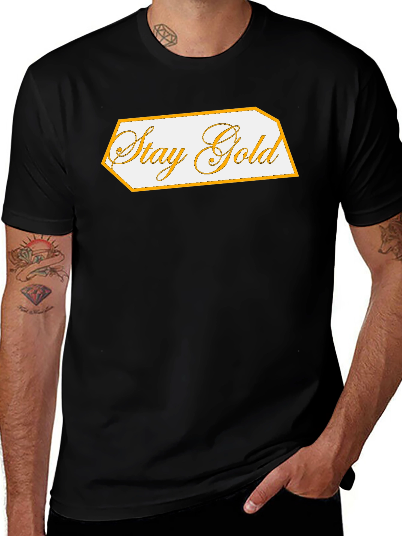 Stay Gold Graphic Tee - Classic Black