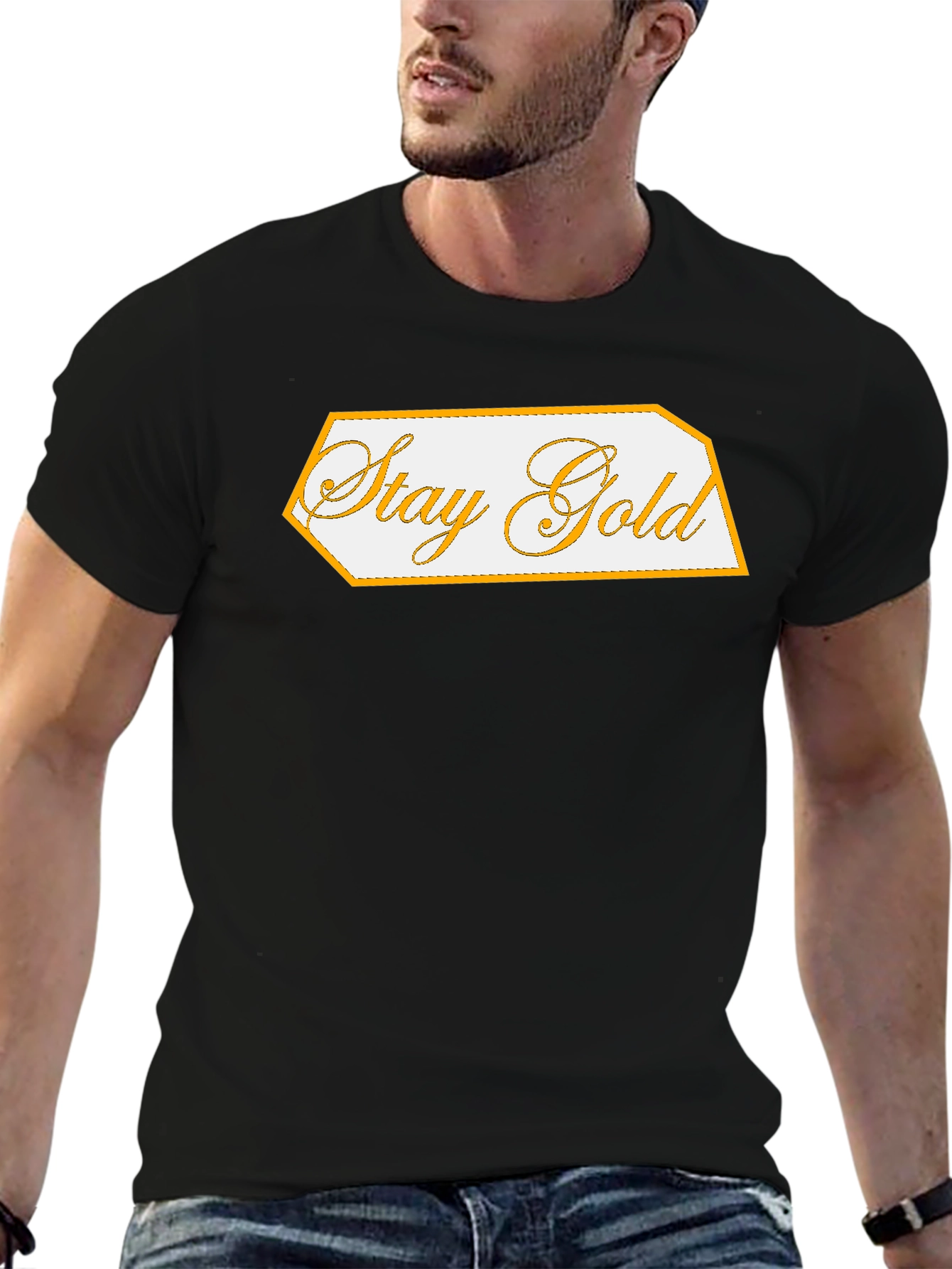 Stay Gold Graphic Tee - Classic Black