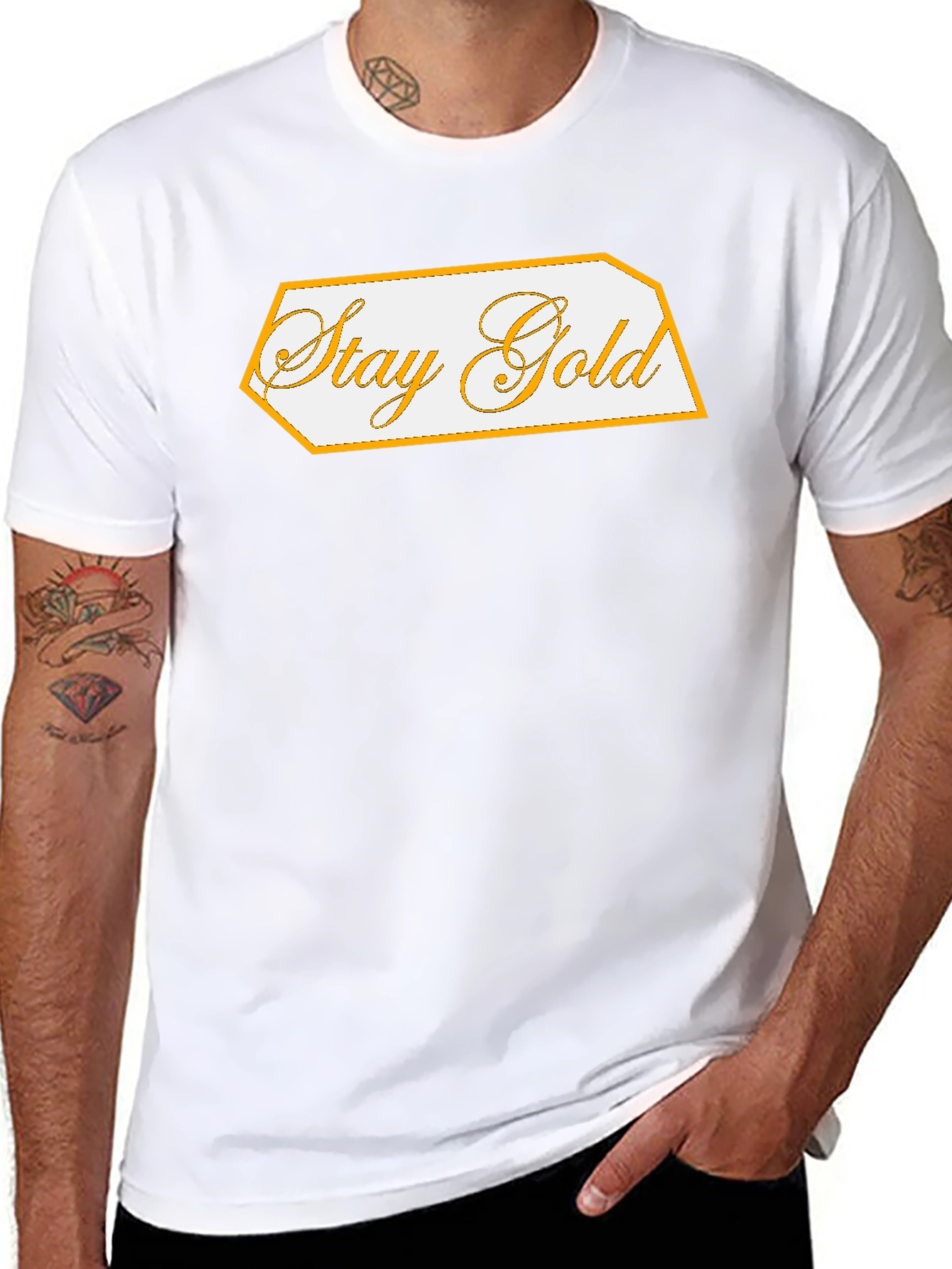 Stay Gold Graphic Tee - Classic Black