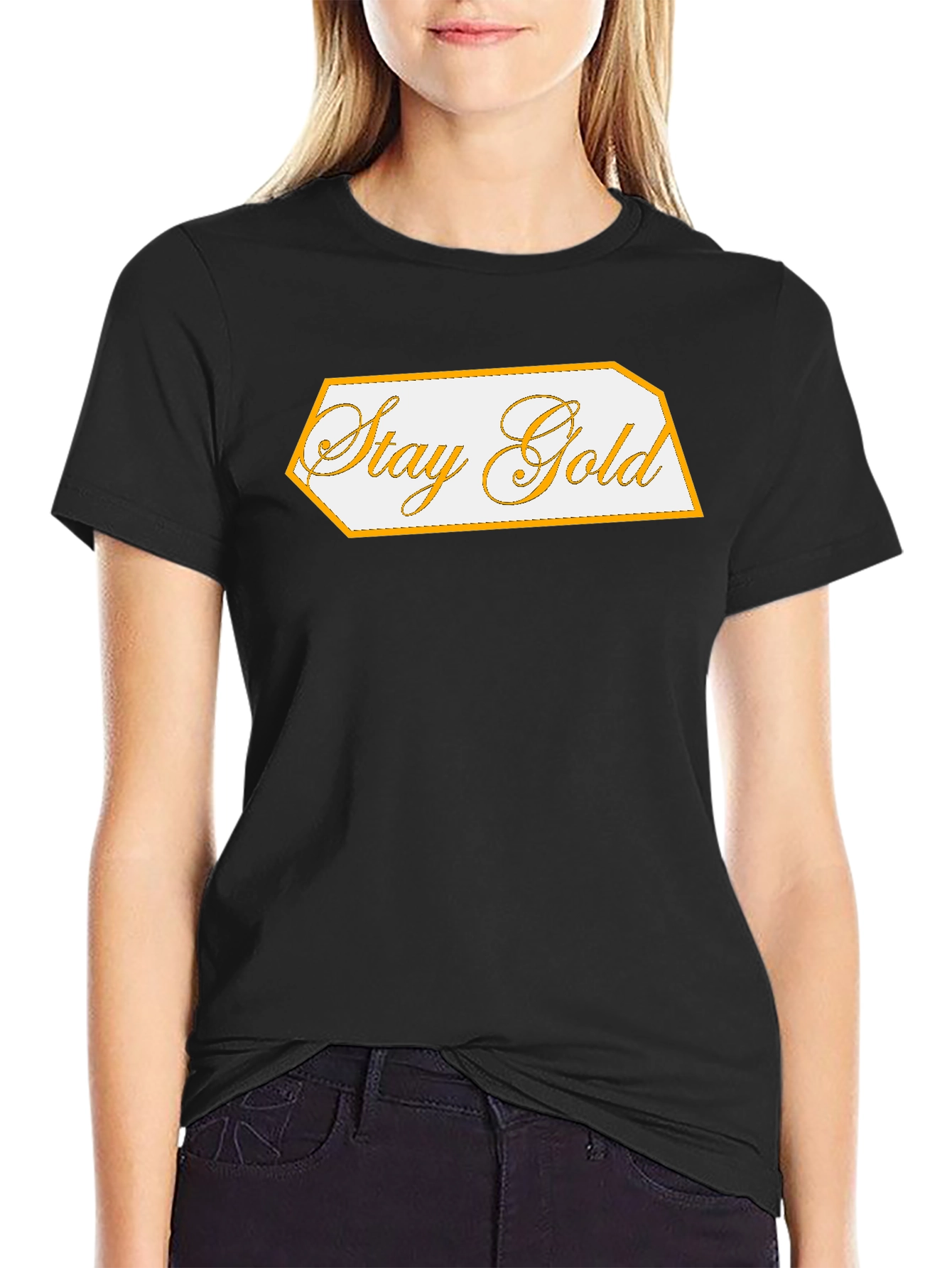 Stay Gold Graphic Tee - Classic Black