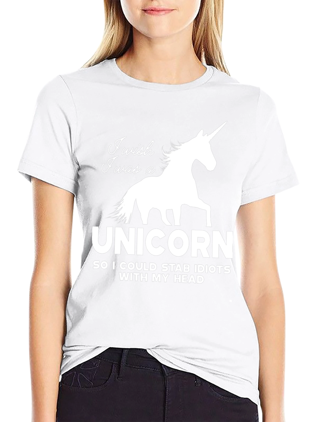 Unicorn Stab Idiots Funny Graphic T-Shirt