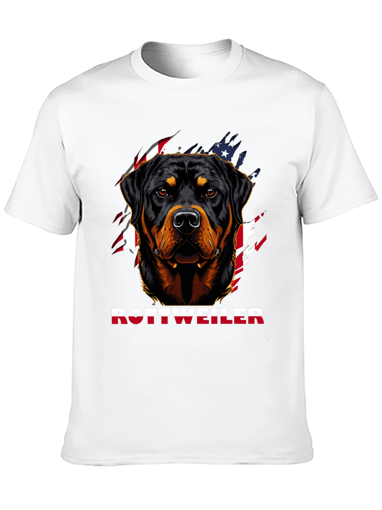 Rottweiler Dog Graphic T-Shirt - Patriotic Design