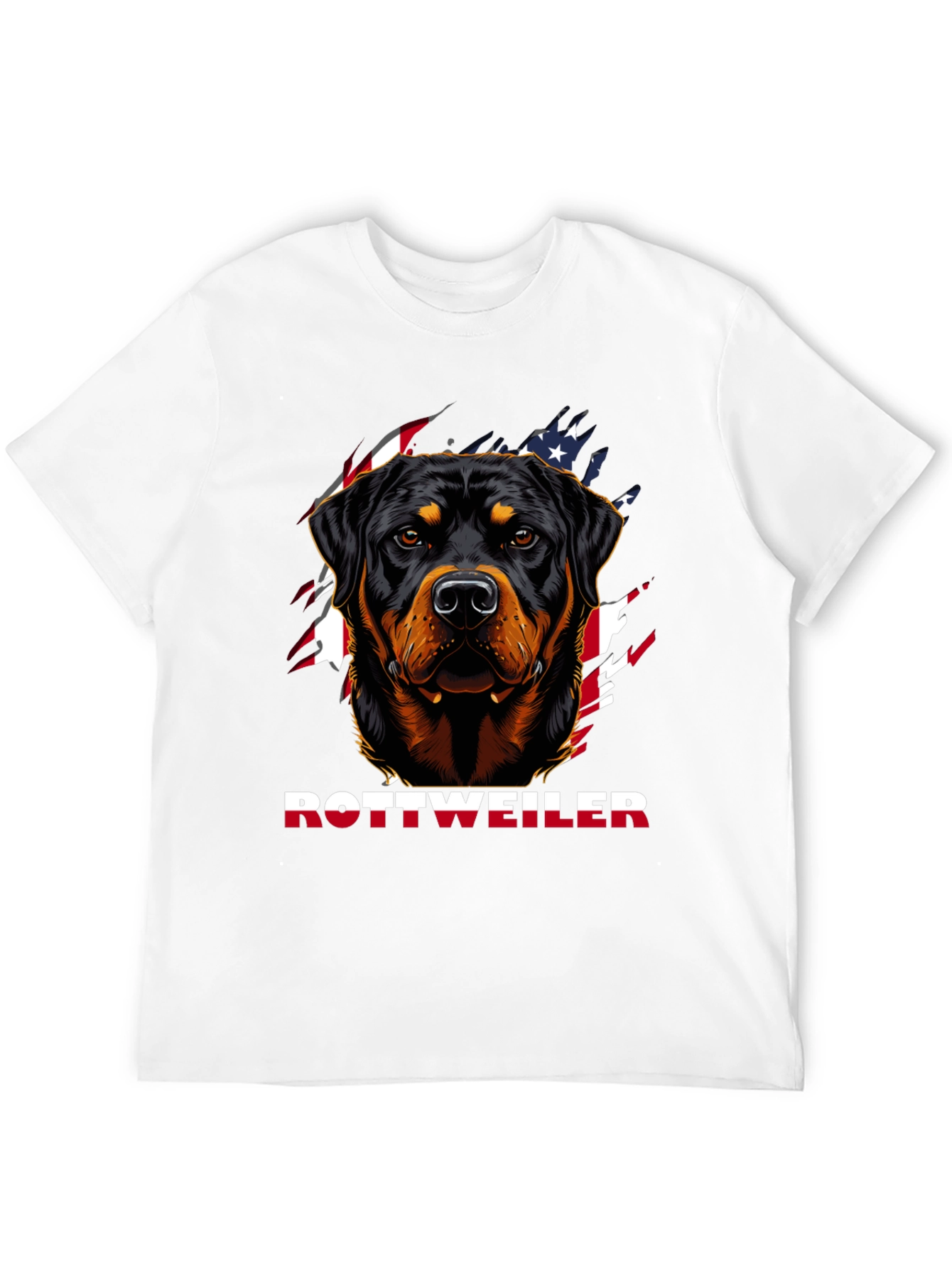 Rottweiler Dog Graphic T-Shirt - Patriotic Design