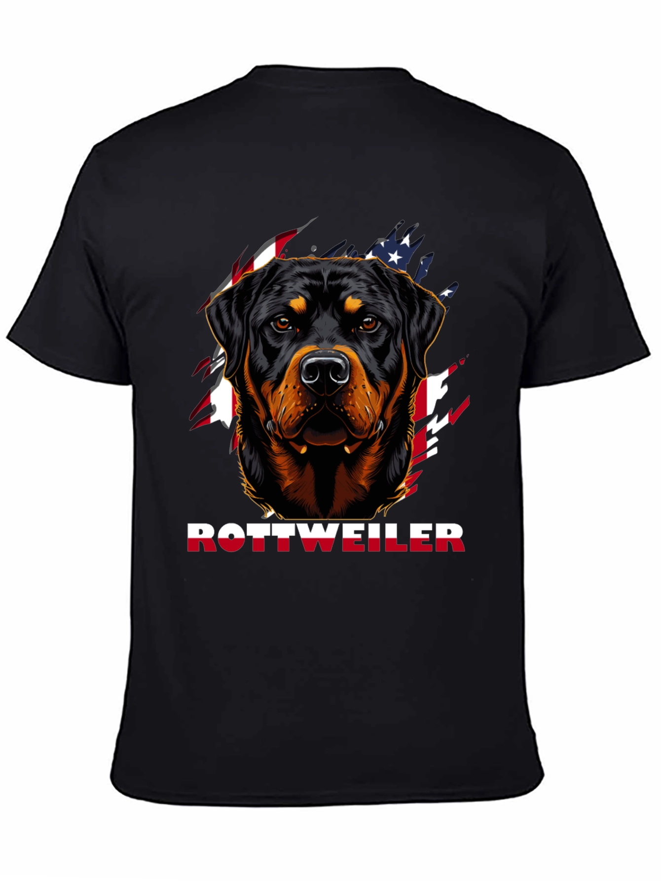Rottweiler Dog Graphic T-Shirt - Patriotic Design