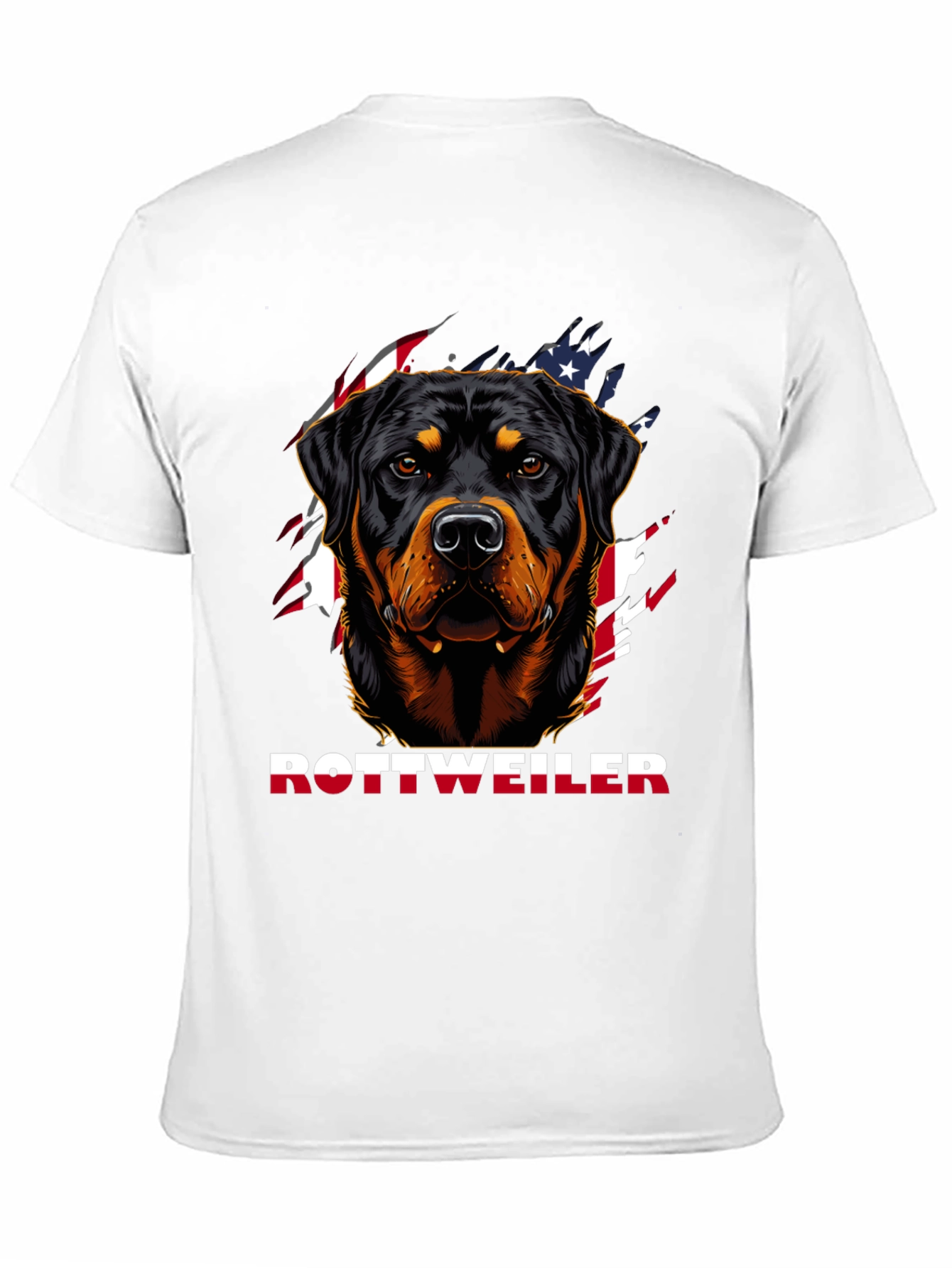 Rottweiler Dog Graphic T-Shirt - Patriotic Design